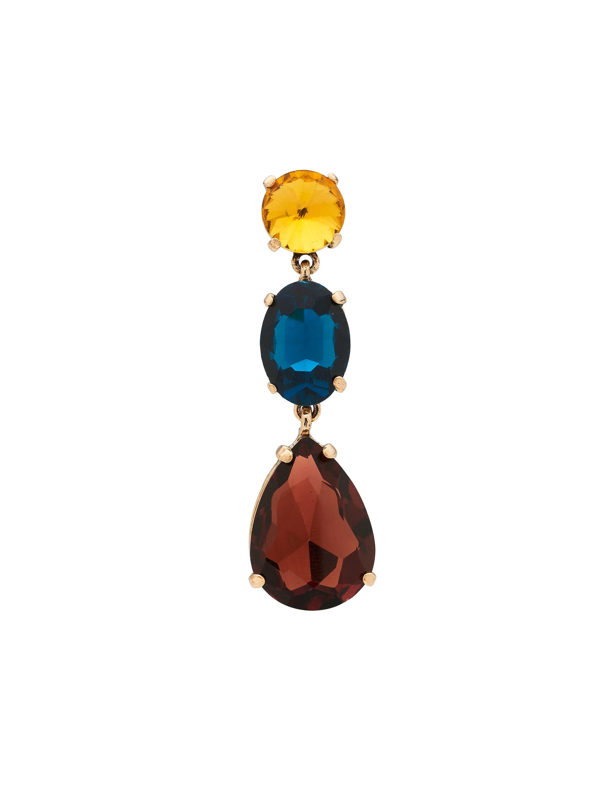 3 TIER STONE DROP EARRING - Image 4