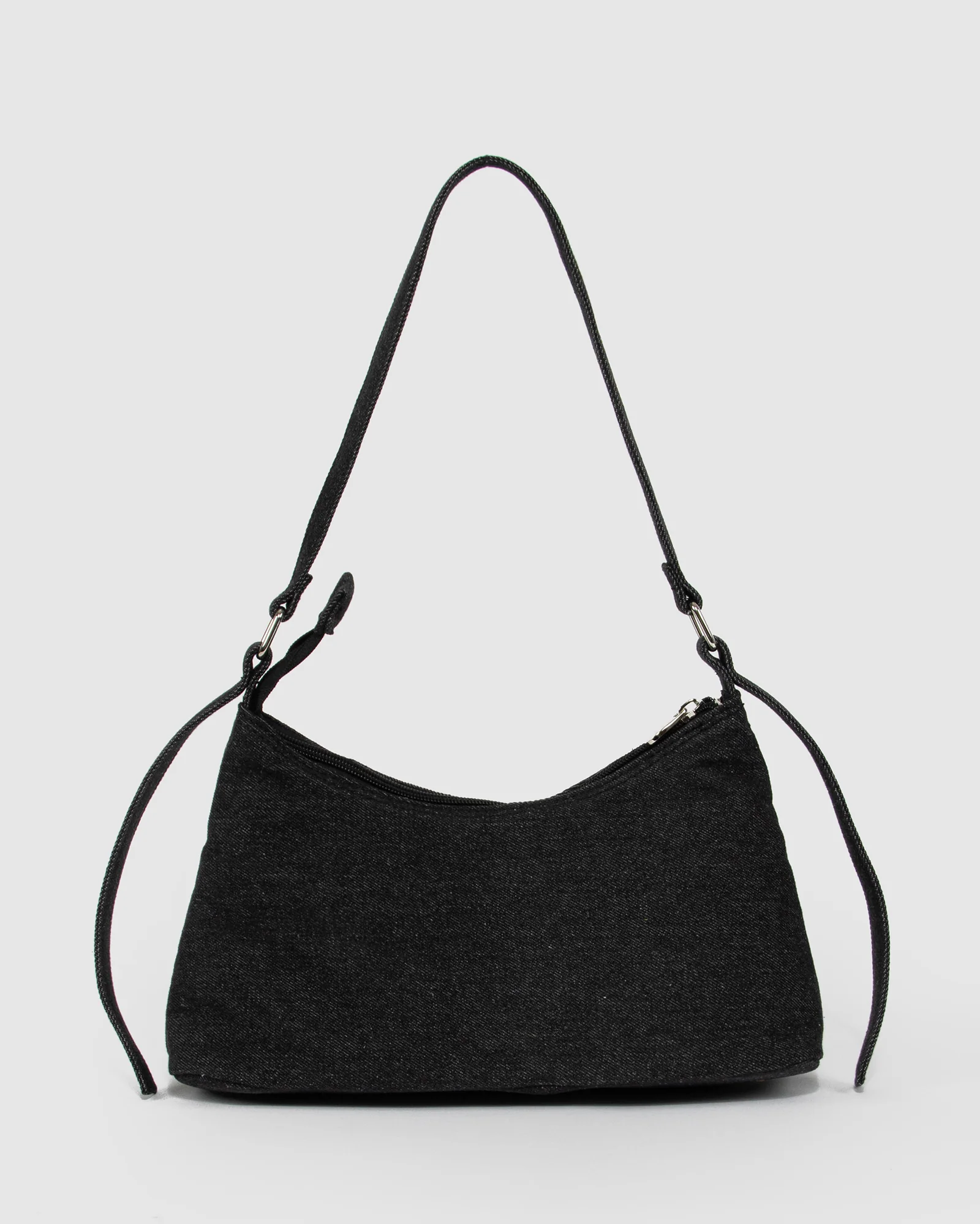 Ashley Black Denim Shoulder Bag - Image 5
