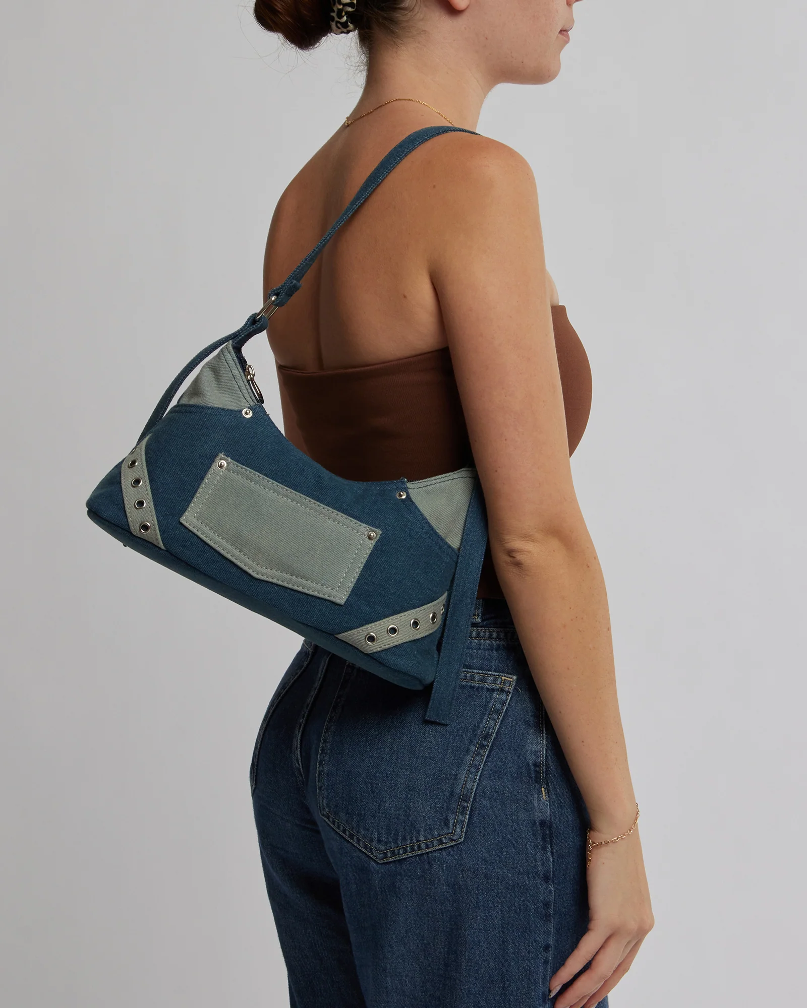 Ashley Blue Denim Shoulder Bag - Image 2
