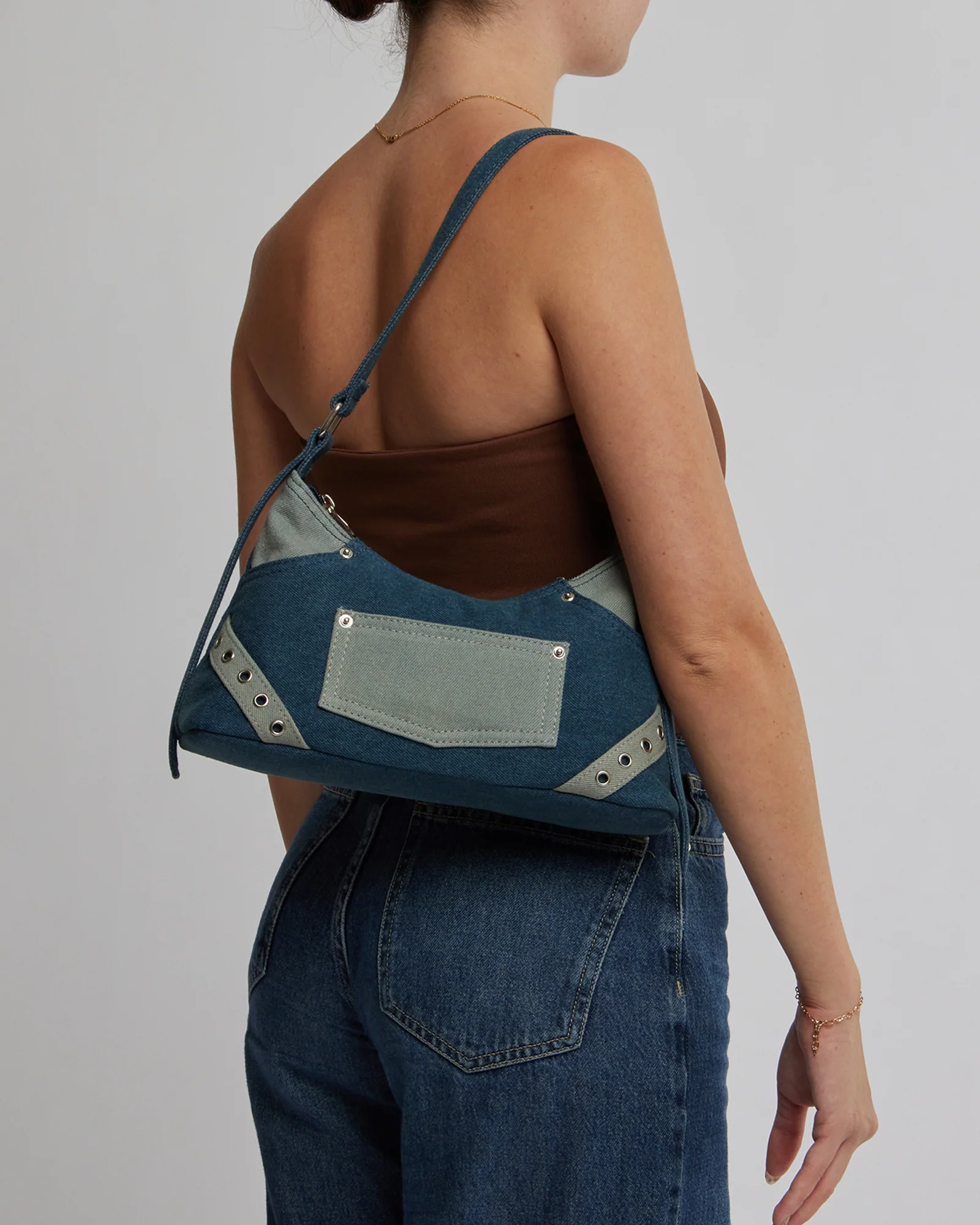 Ashley Blue Denim Shoulder Bag - Image 3