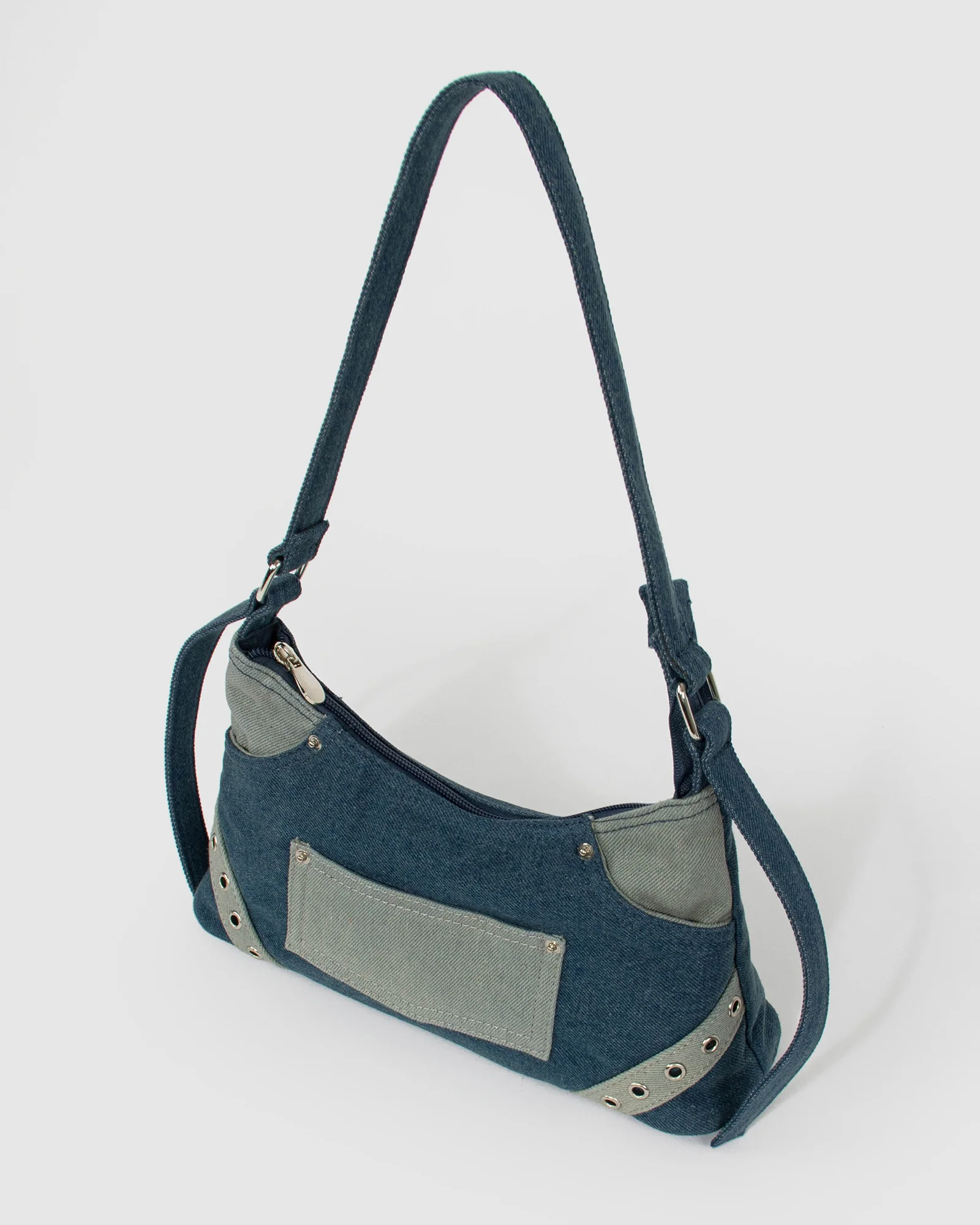 Ashley Blue Denim Shoulder Bag - Image 6