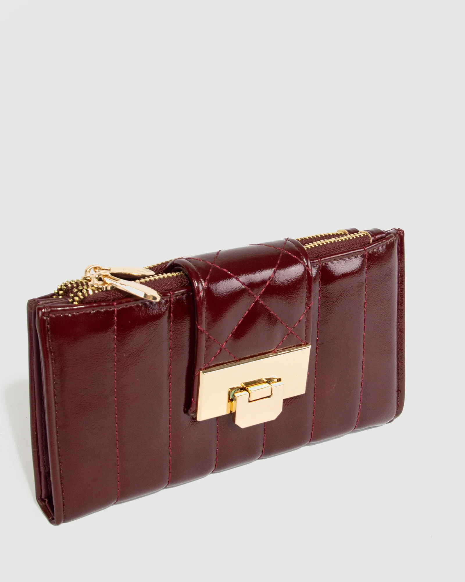 Berry Greta Quilt Wallet - Image 3