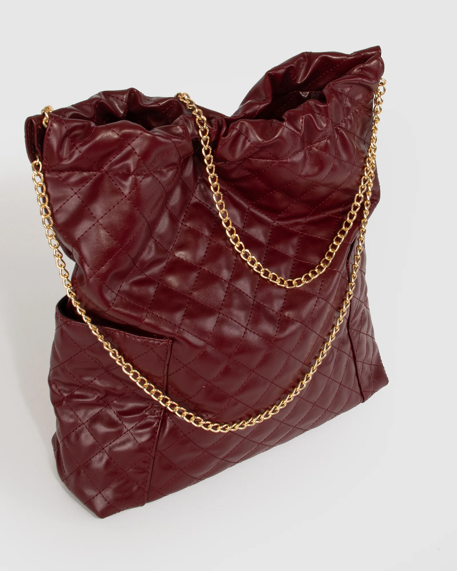 Berry Zara Slouch Quilt Tote - Image 3