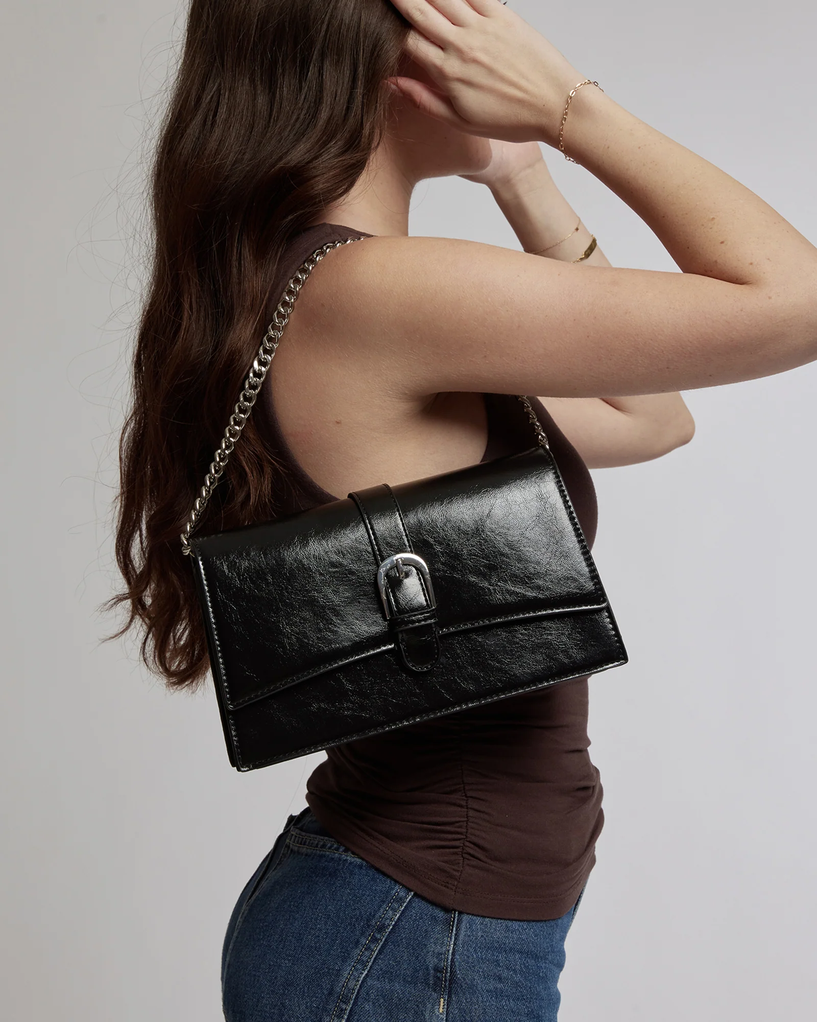 Black Alana Chain Shoulder - Image 2