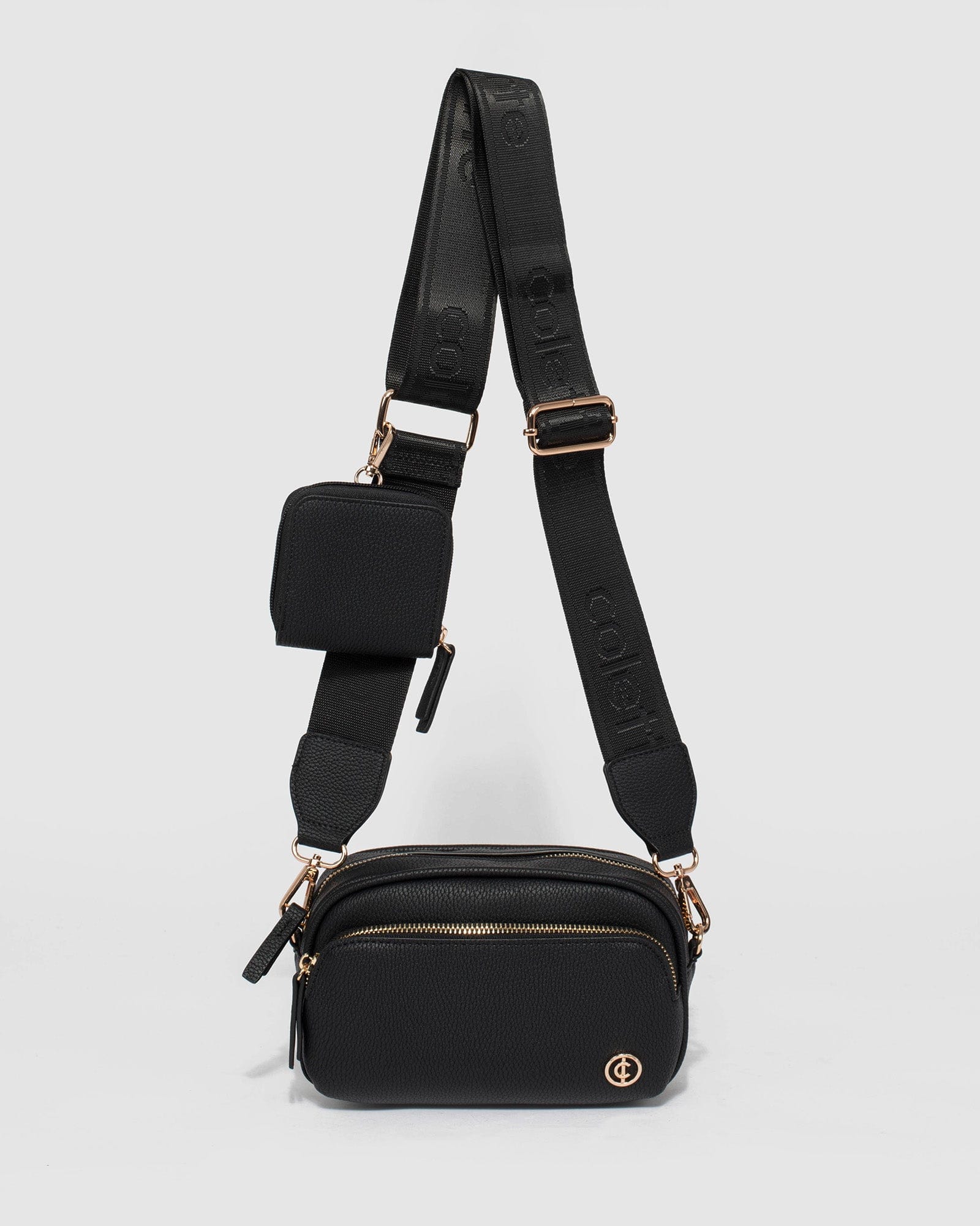 Black And Gold Amalia Crossbody Bag - Image 4
