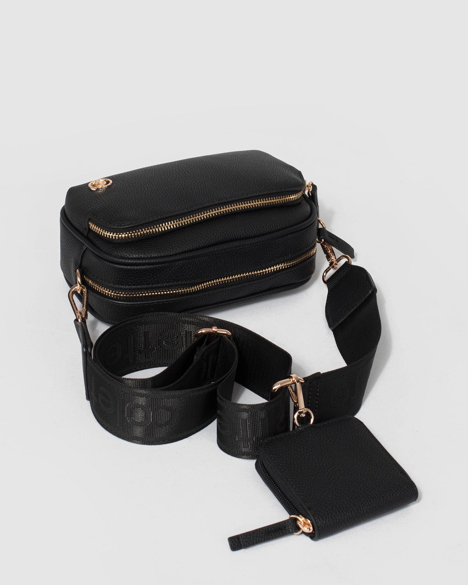Black And Gold Amalia Crossbody Bag - Image 5