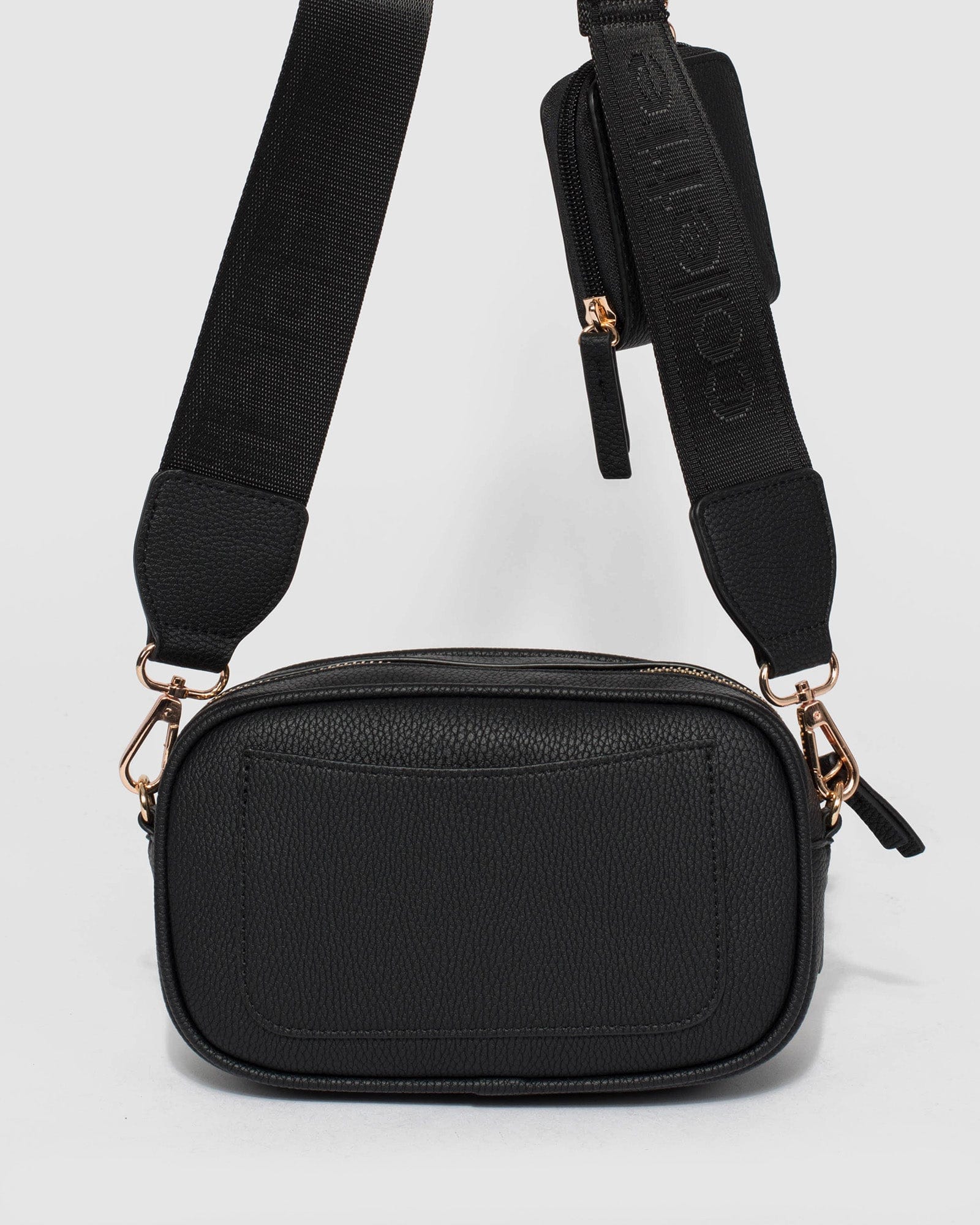 Black And Gold Amalia Crossbody Bag - Image 7