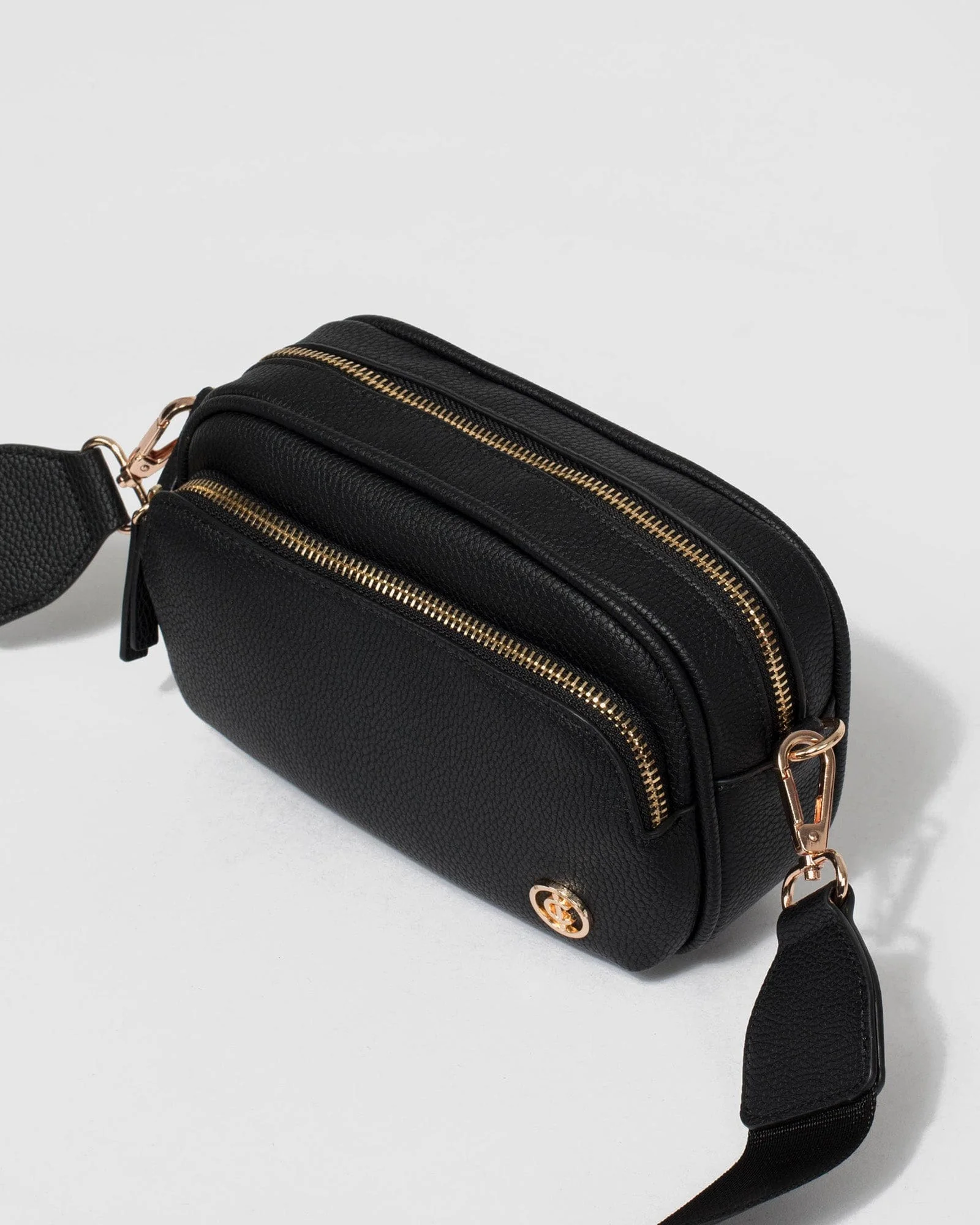 Black And Gold Amalia Crossbody Bag - Image 8