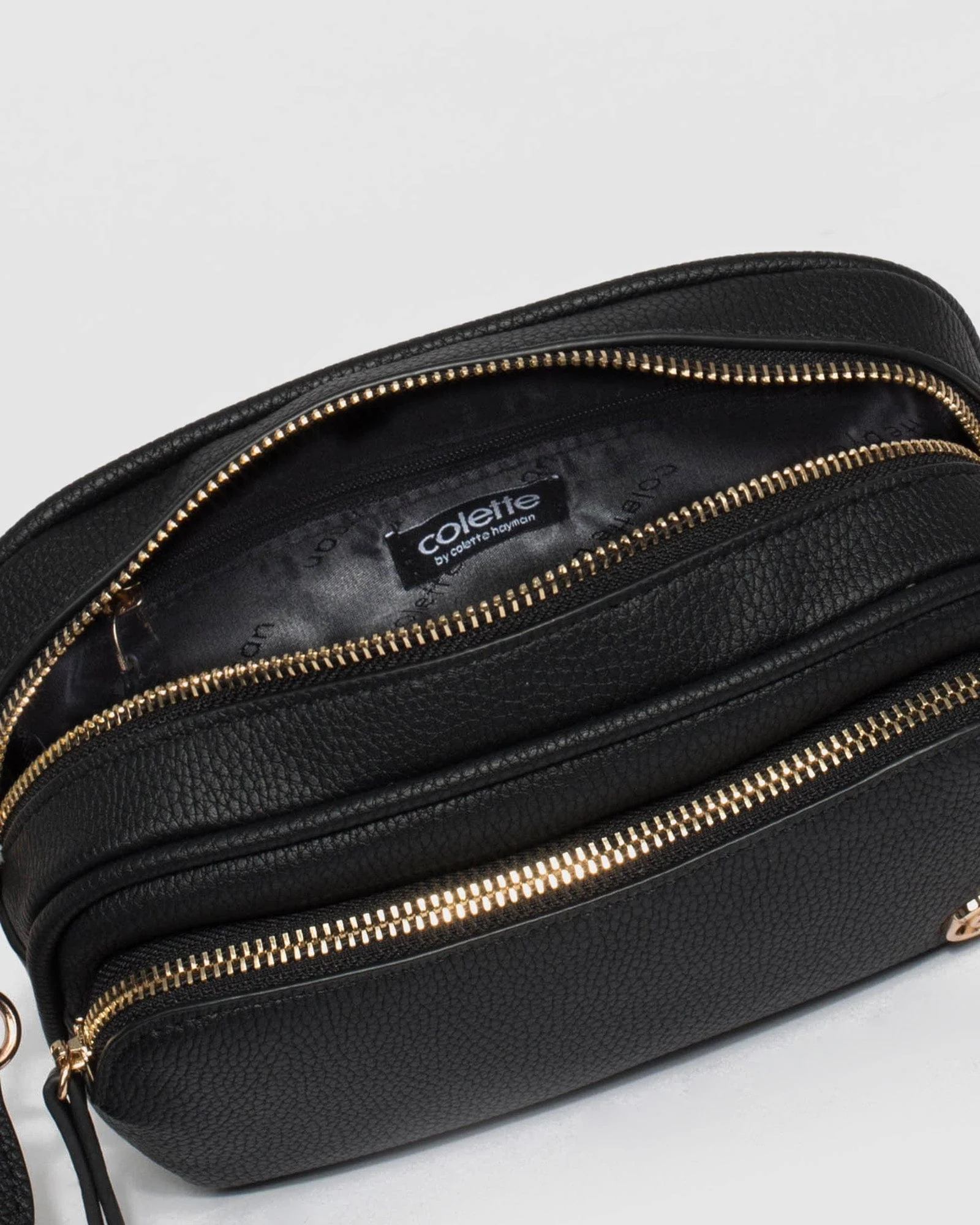 Black And Gold Amalia Crossbody Bag - Image 9