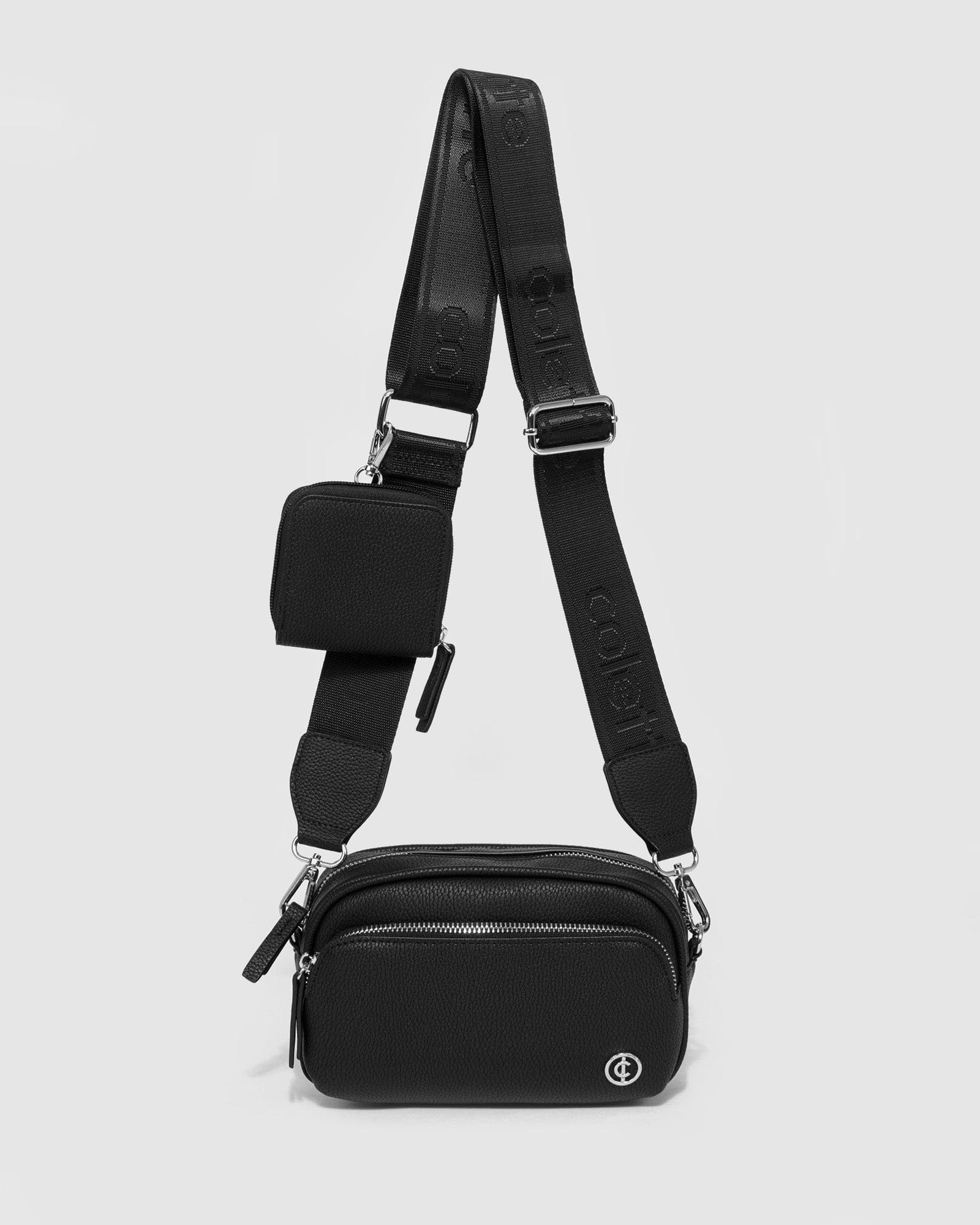 Black And Silver Amalia Webbing Crossbody Bag - Image 4