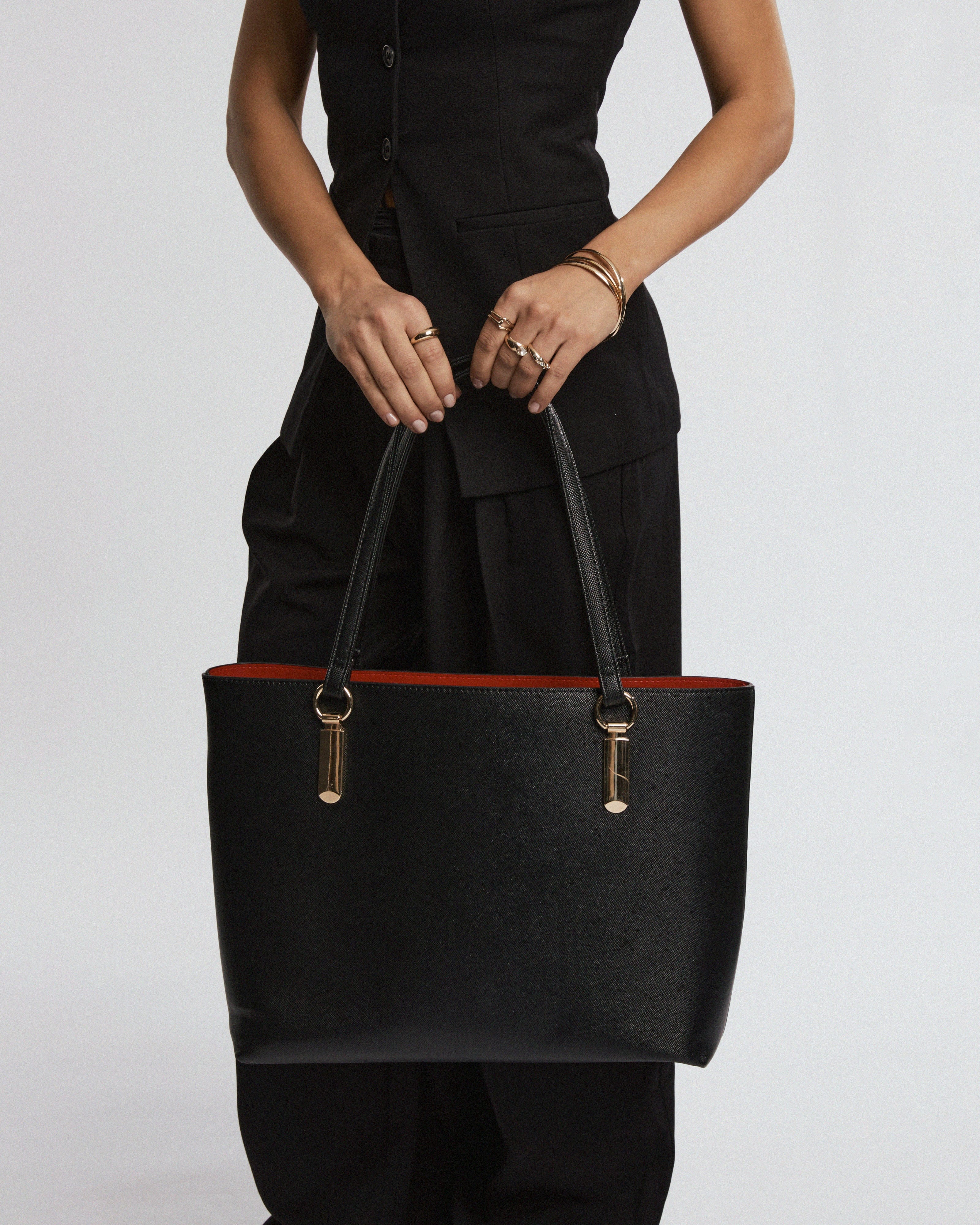 Black & Red Angelina Tote Bag - Image 9