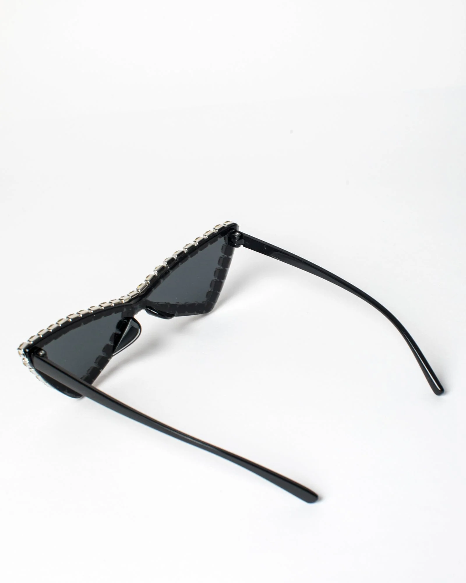 Black Cat-Eye Fierce Crystal Sunglasses - Image 4