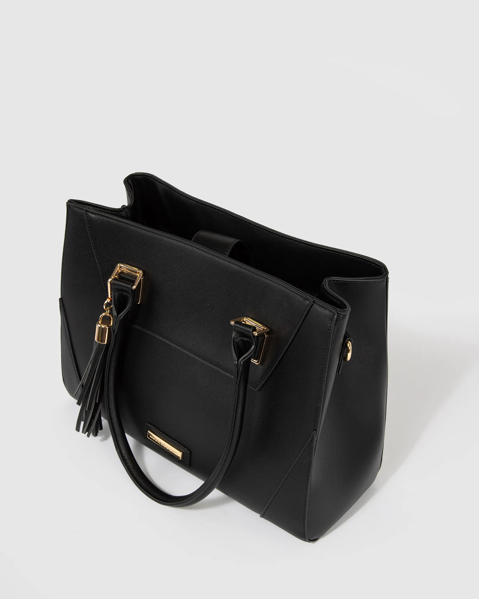 Black Demi Panel Tote Bag - Image 6