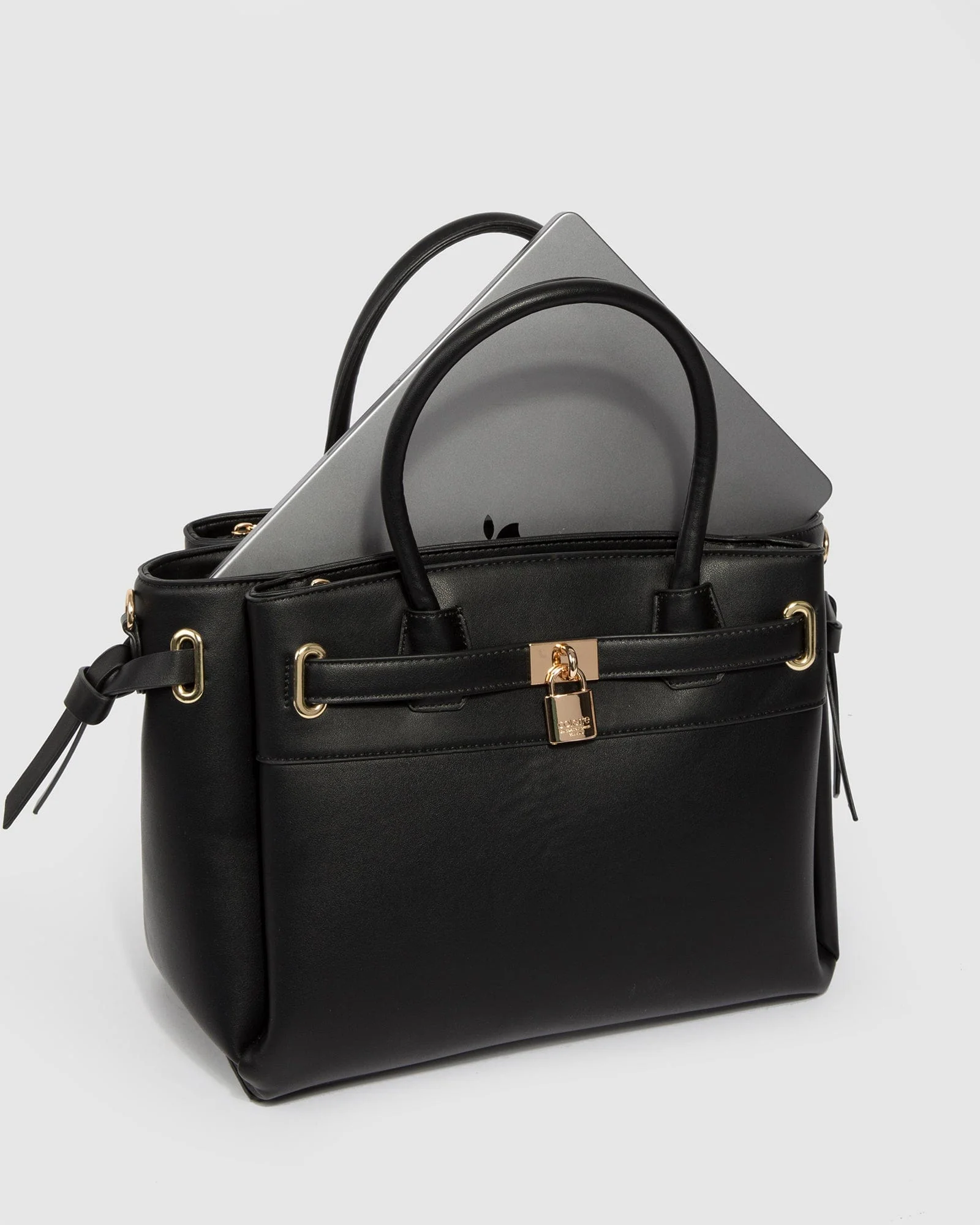 Black Elora Tie Tassel Tote Bag - Image 3
