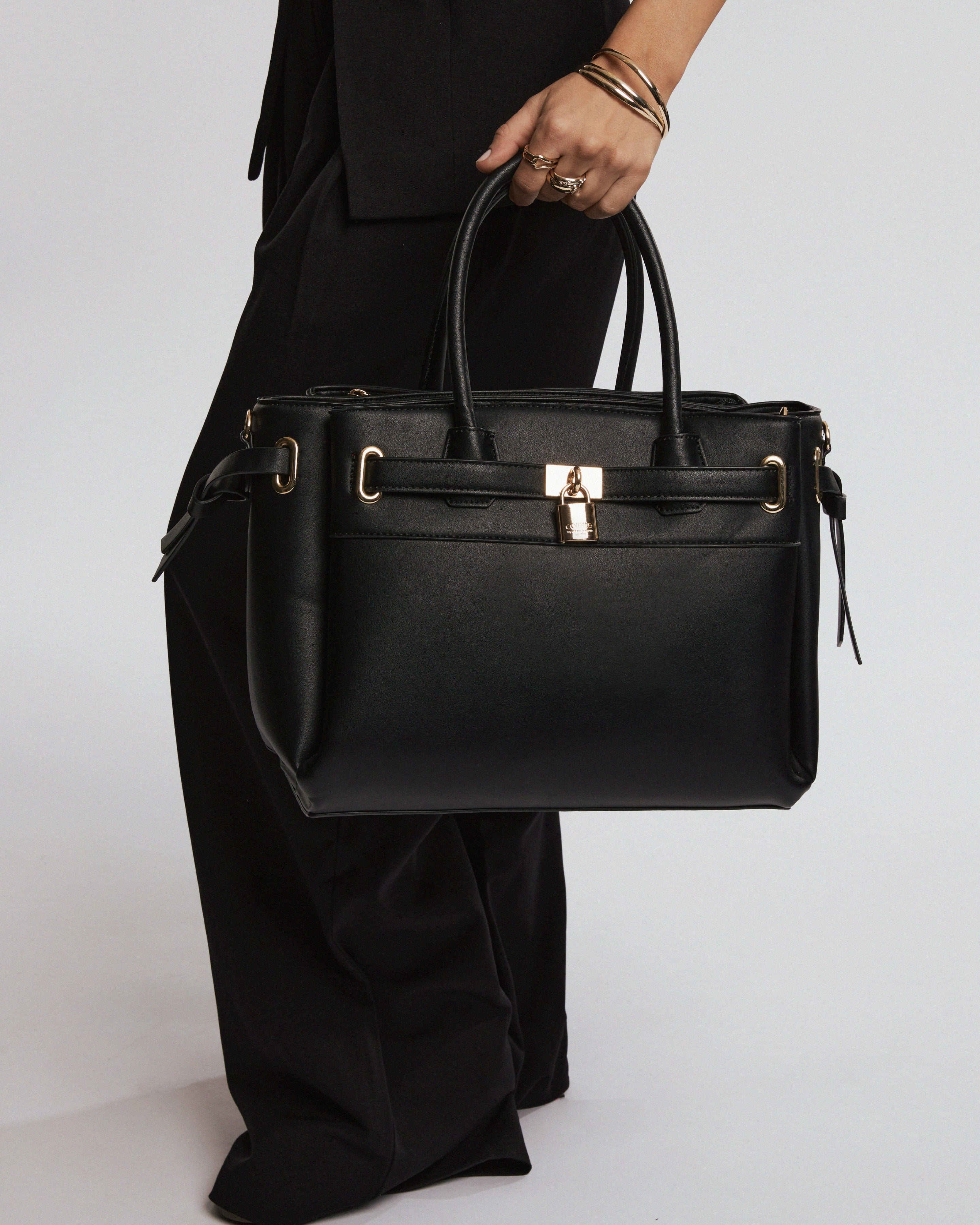 Black Elora Tie Tassel Tote Bag - Image 5