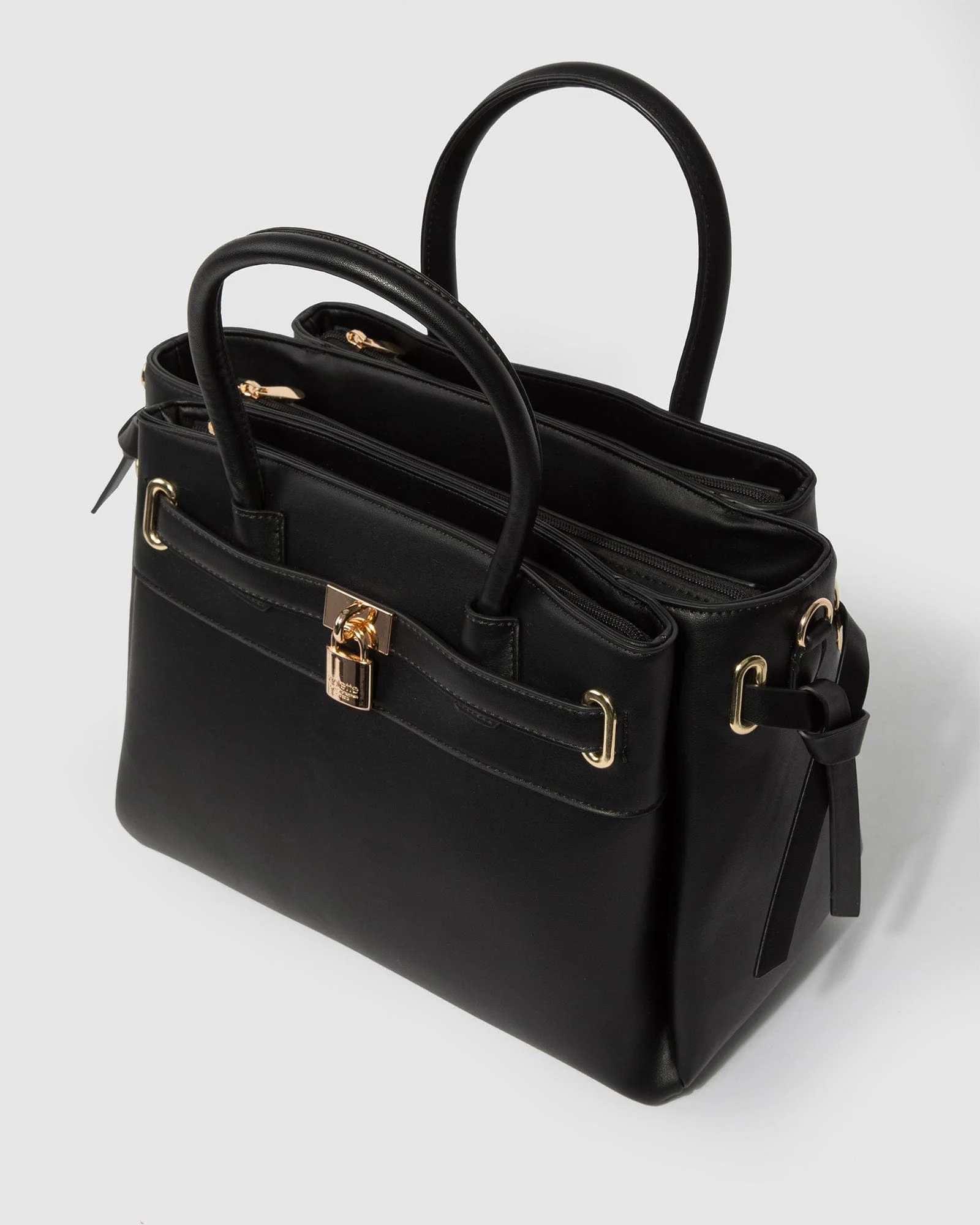 Black Elora Tie Tassel Tote Bag - Image 7