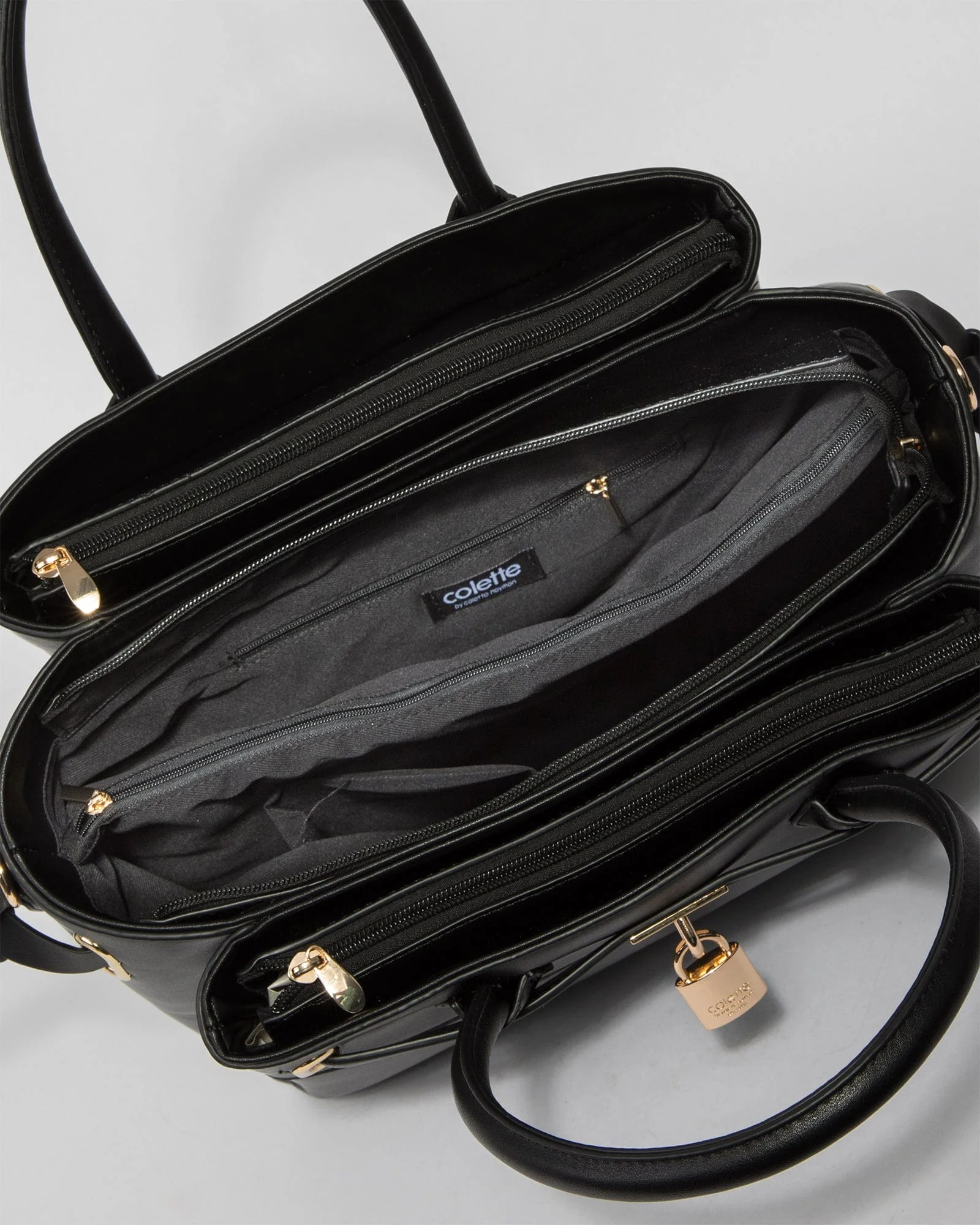 Black Elora Tie Tassel Tote Bag - Image 8