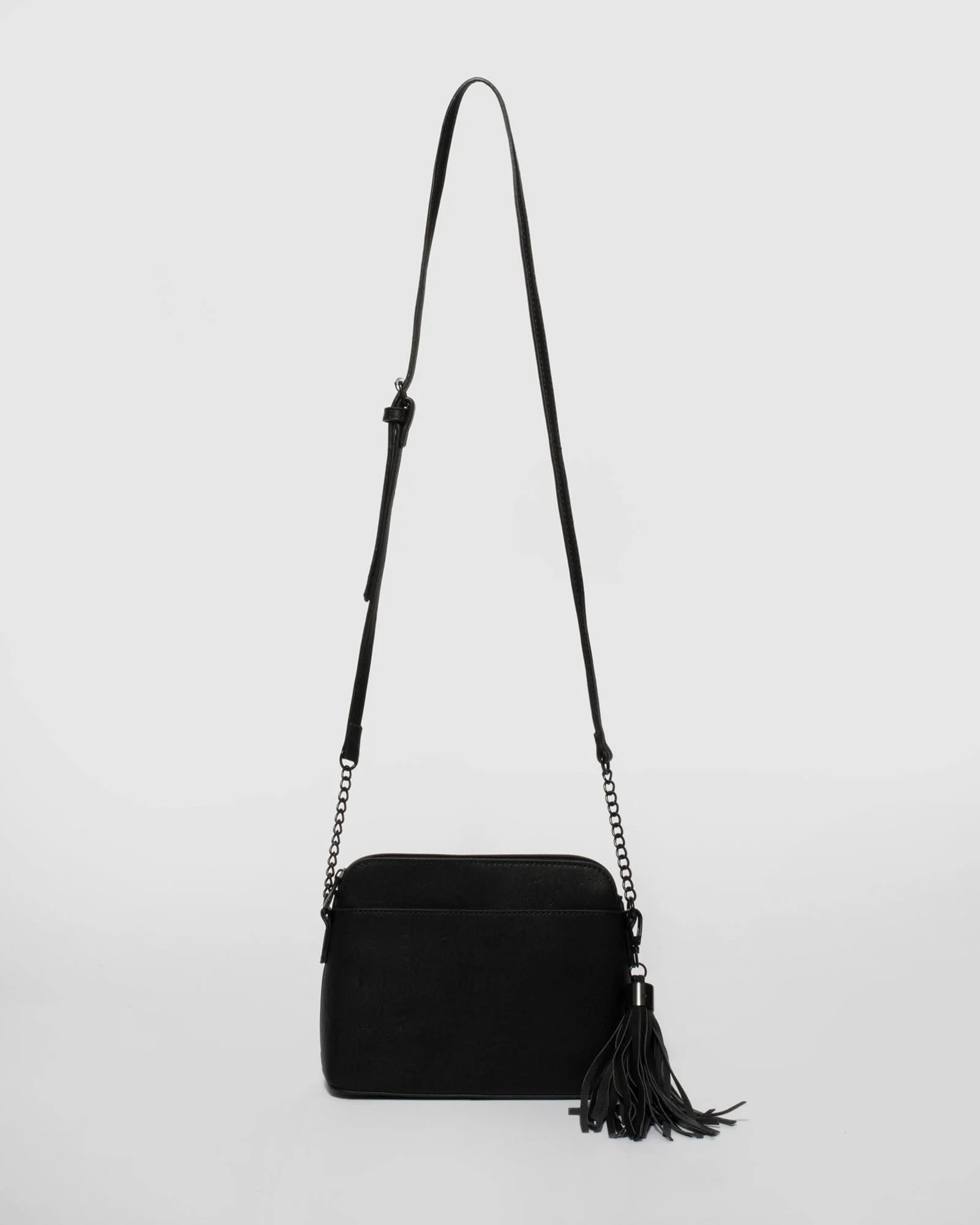 Black Karen Tassel Crossbody Bag - Image 6