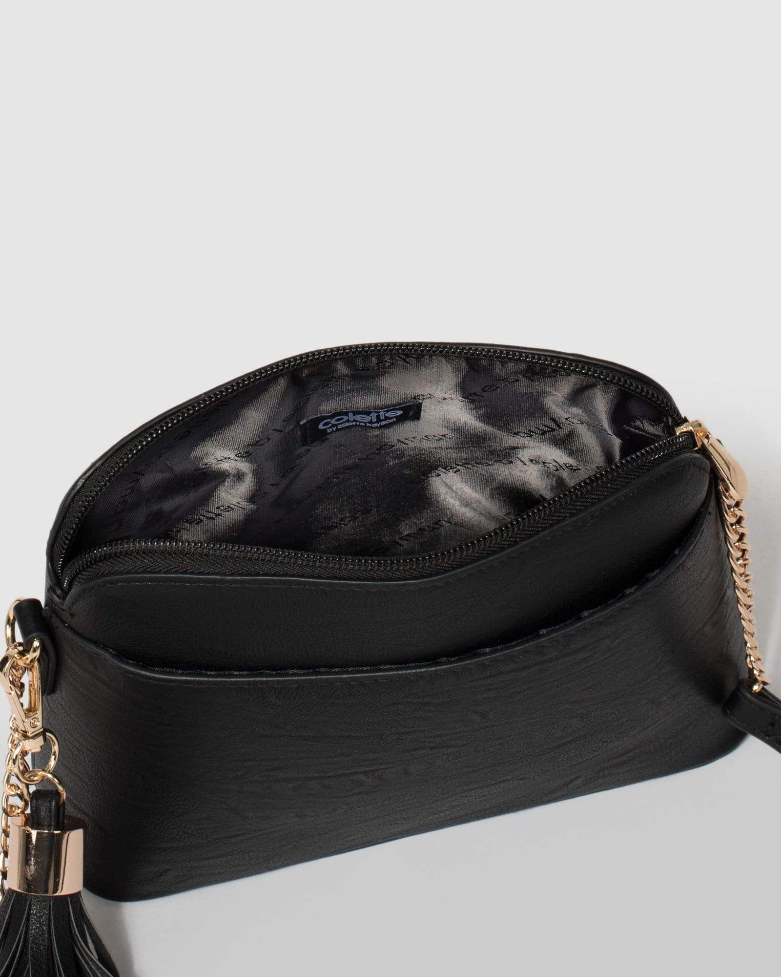 Black Karen Tassel Crossbody Bag - Image 7