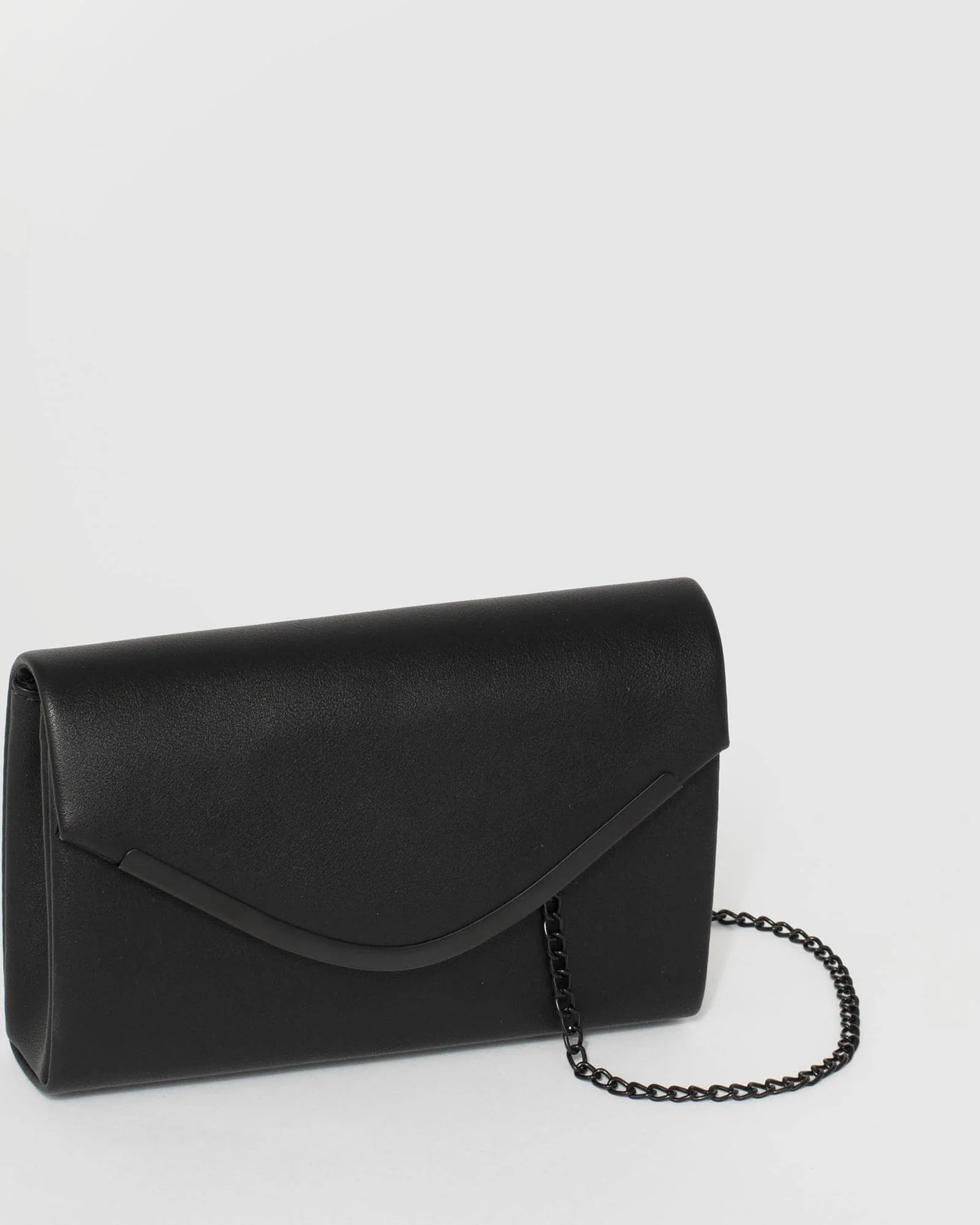 Black Lila Curve Clutch Bag - Image 3