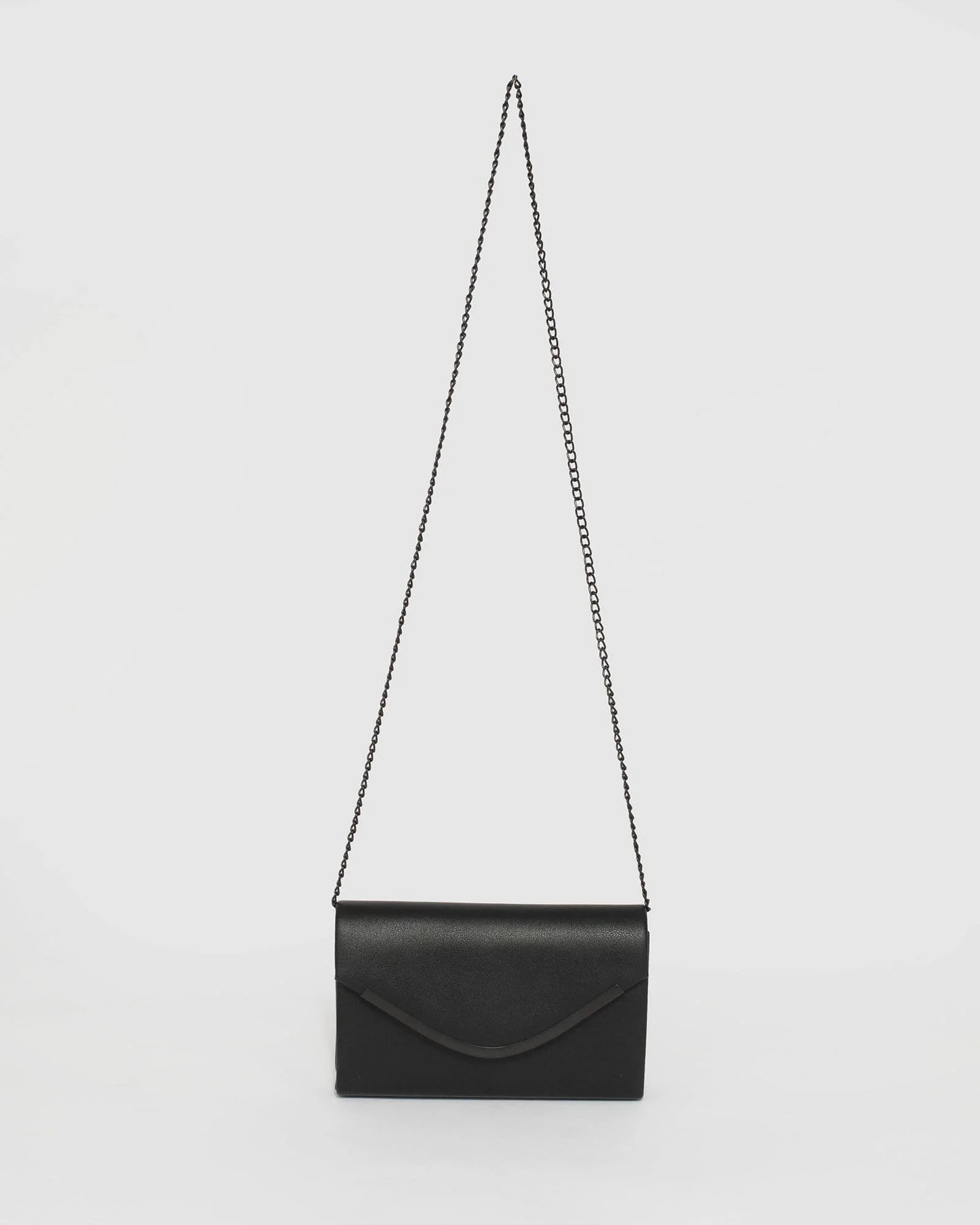 Black Lila Curve Clutch Bag - Image 4
