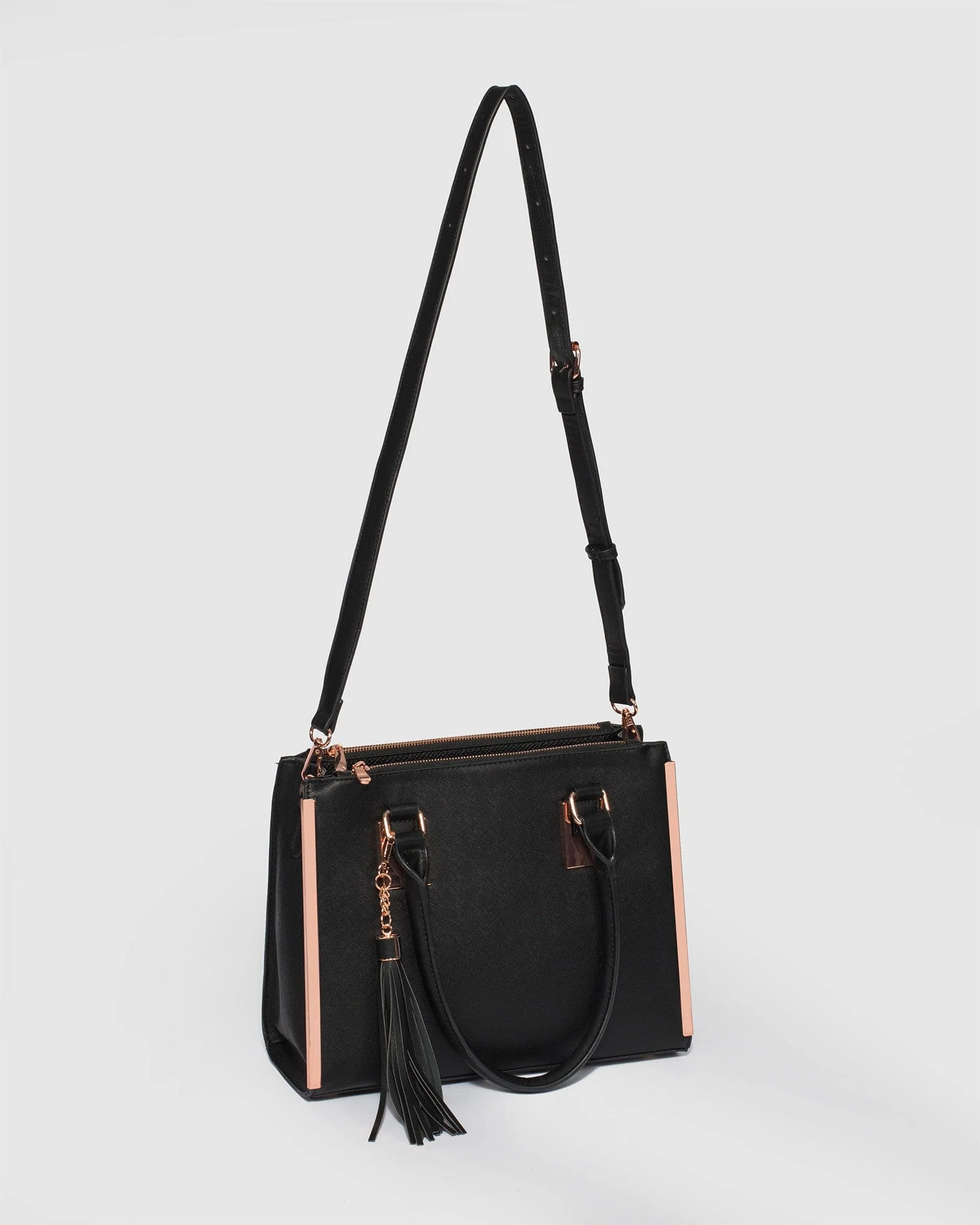 Black And Rose Gold Lucy Tote Bag - Image 4