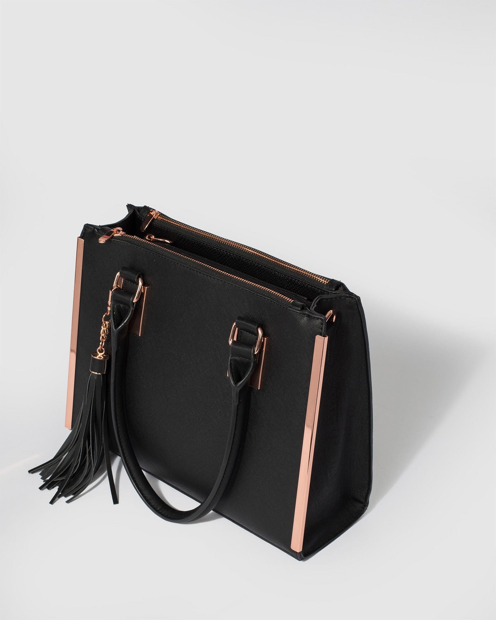 Black And Rose Gold Lucy Tote Bag - Image 5