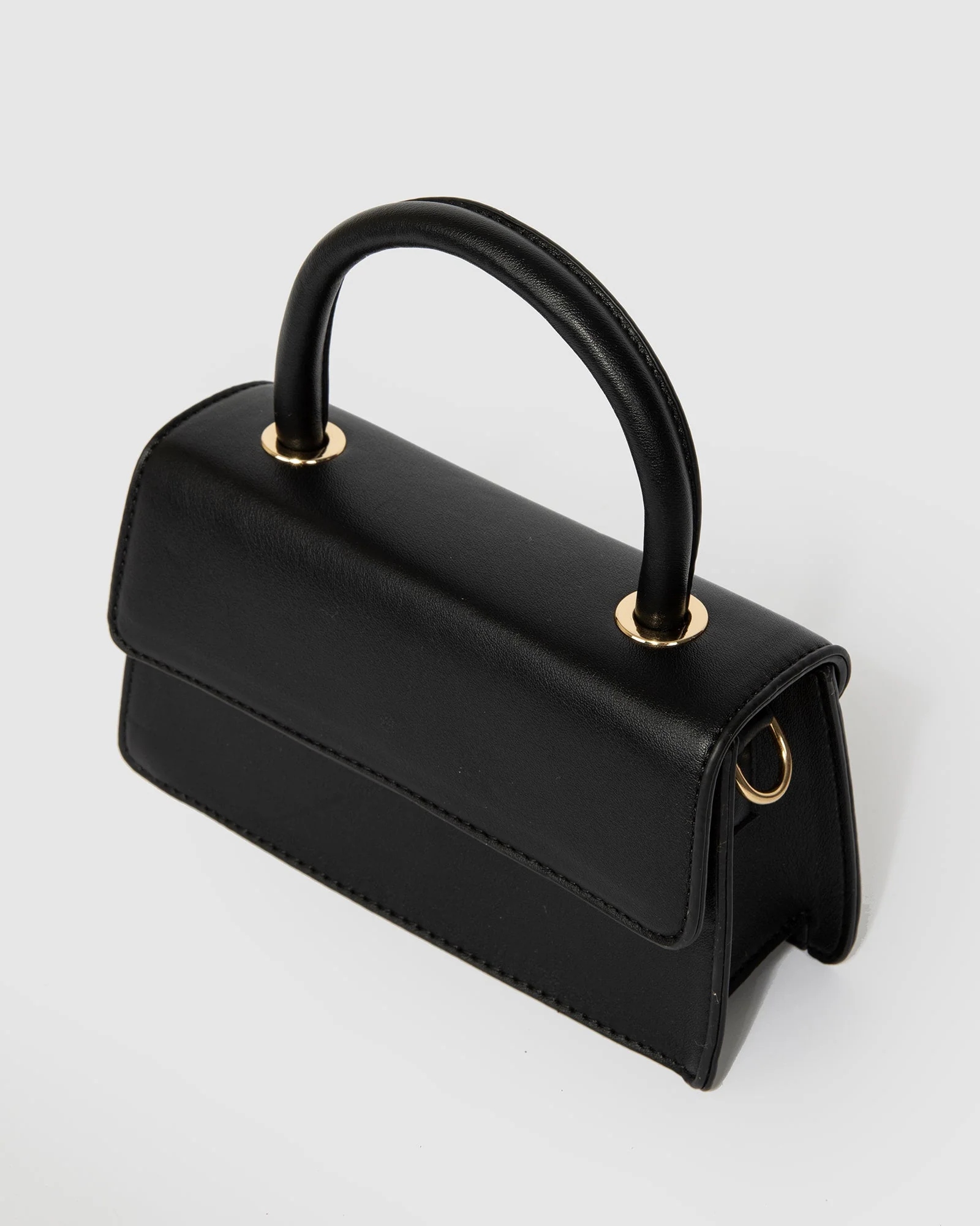 Black Luna Flap Top Handle Bag - Image 5