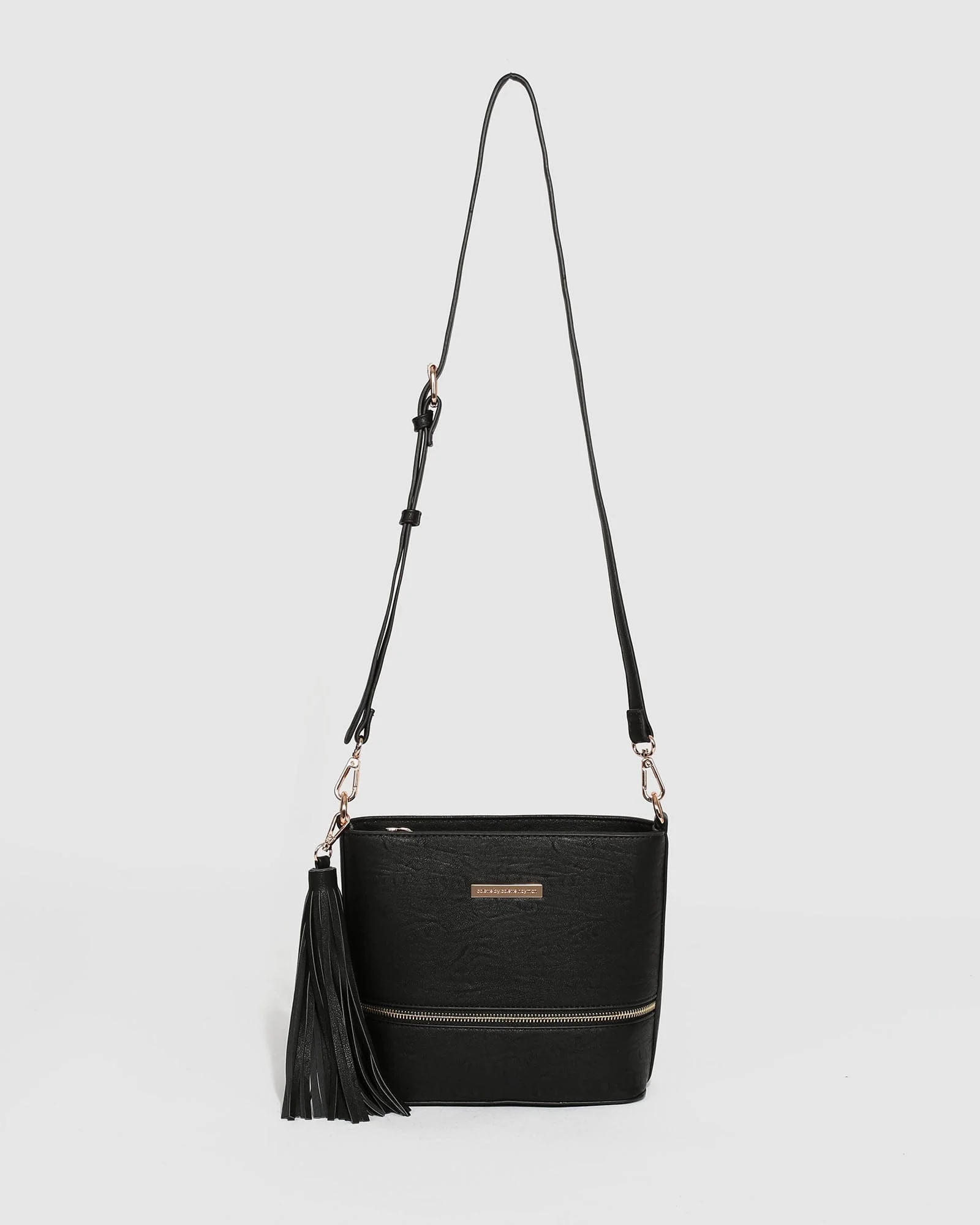 Black Pia Tassel Crossbody Bag - Image 4