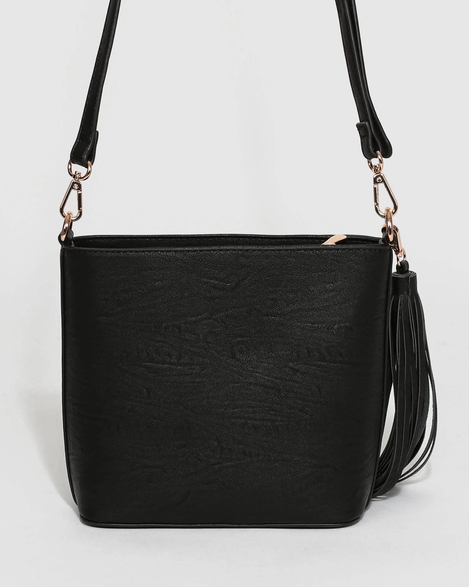 Black Pia Tassel Crossbody Bag - Image 6