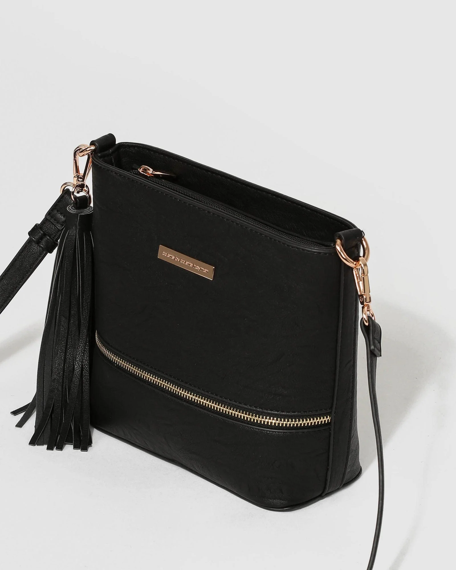 Black Pia Tassel Crossbody Bag - Image 7