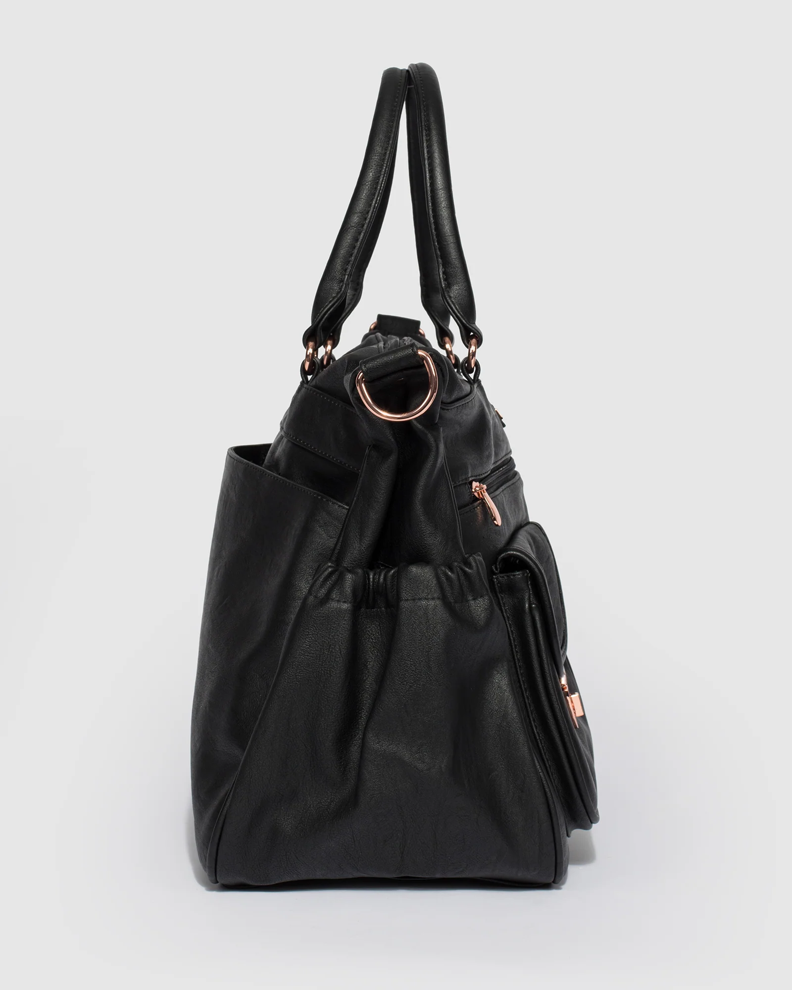 Black And Rose Gold Pocket Baby Bag - Image 5
