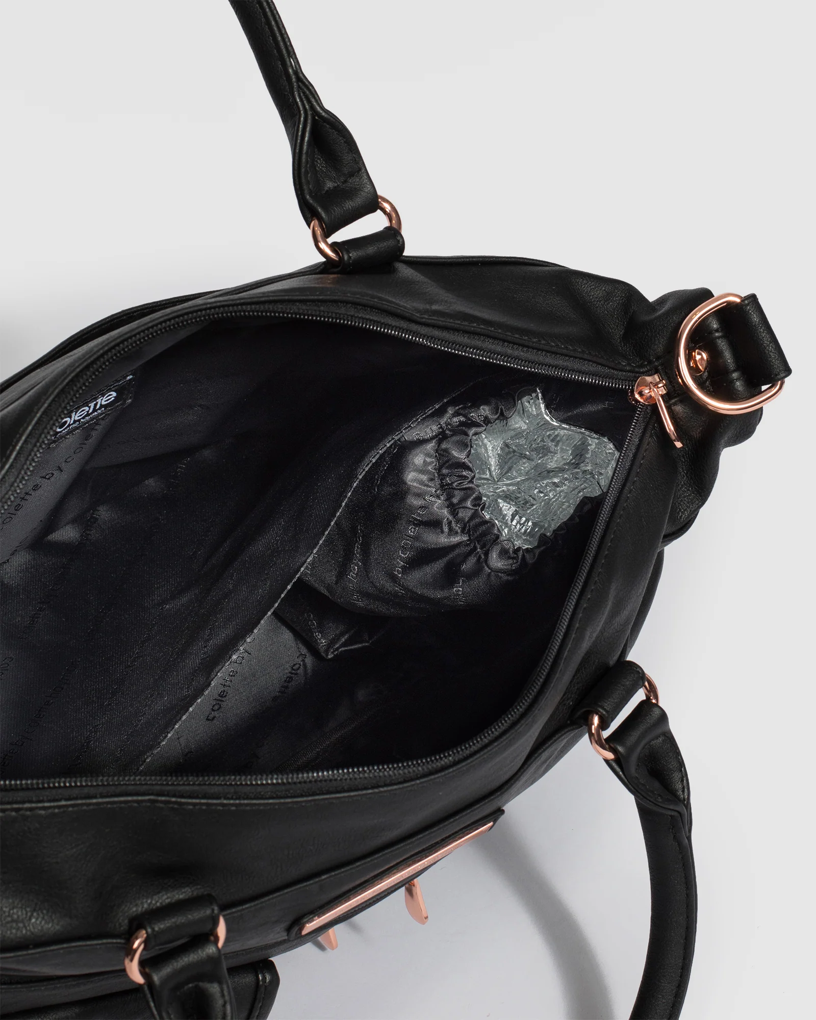 Black And Rose Gold Pocket Baby Bag - Image 7