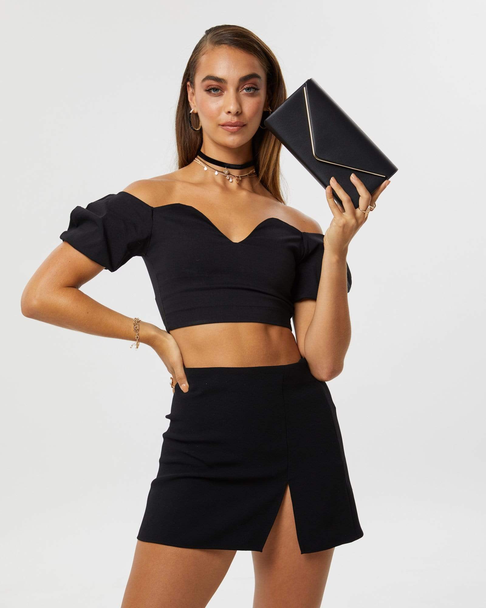 Black Sammie Clutch Bag - Image 2