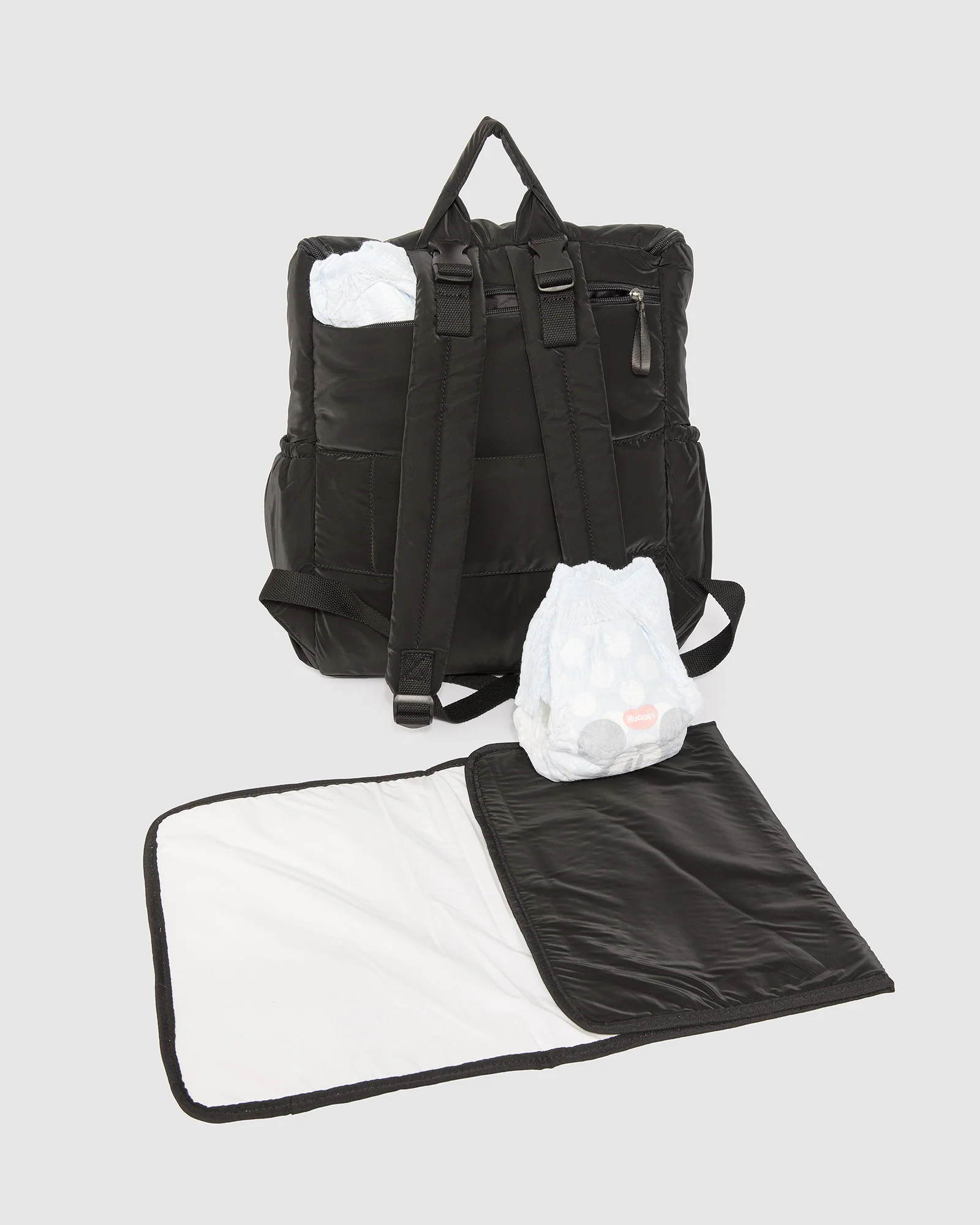 Black Soft Touch Baby Bag Backpack - Image 5