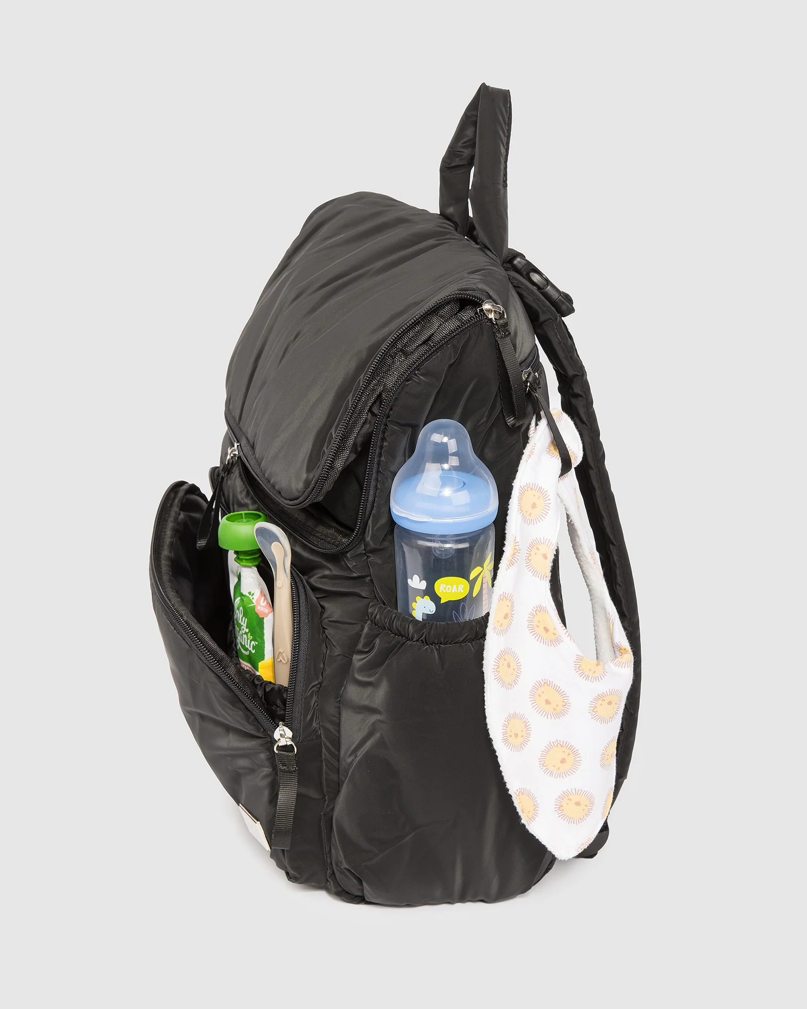 Black Soft Touch Baby Bag Backpack - Image 7