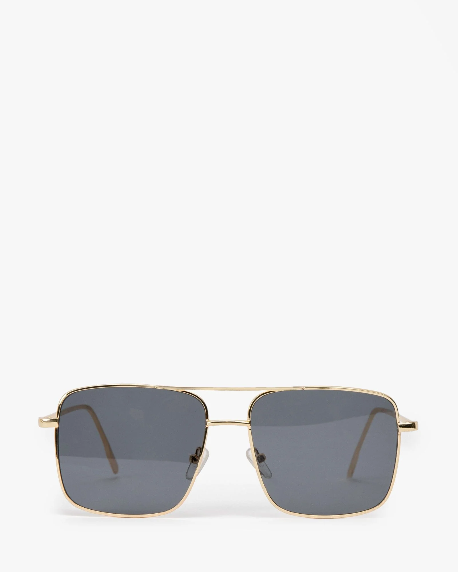 Black Square Metal Frame Sunglasses