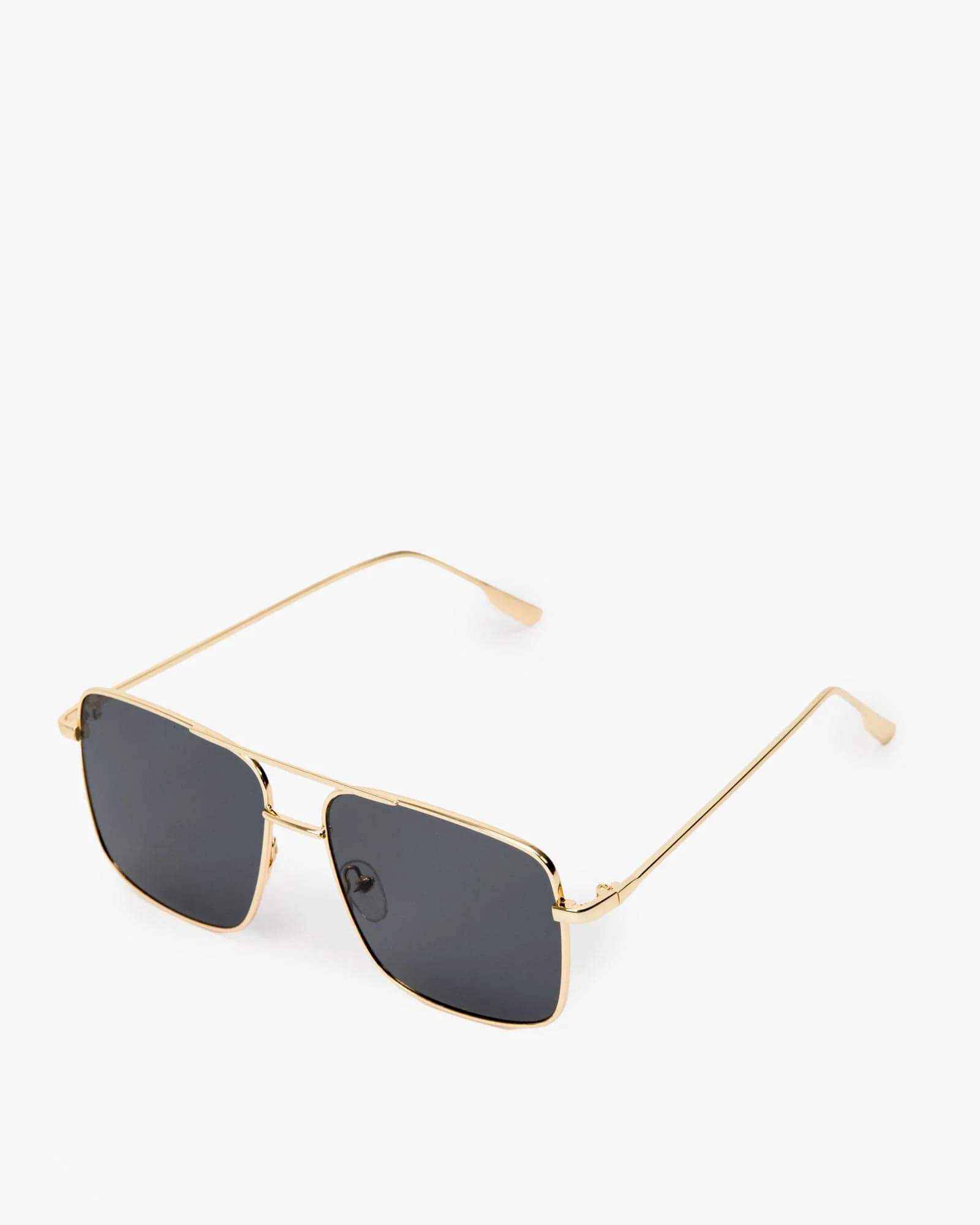 Black Square Metal Frame Sunglasses - Image 2