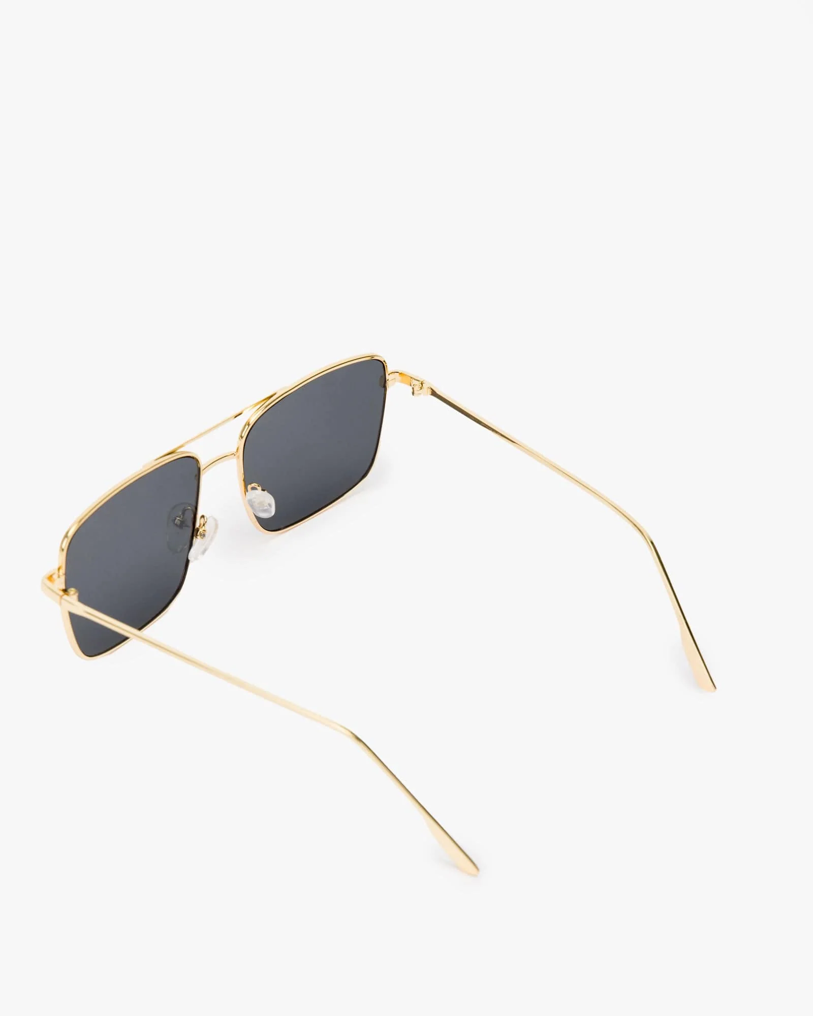 Black Square Metal Frame Sunglasses - Image 3