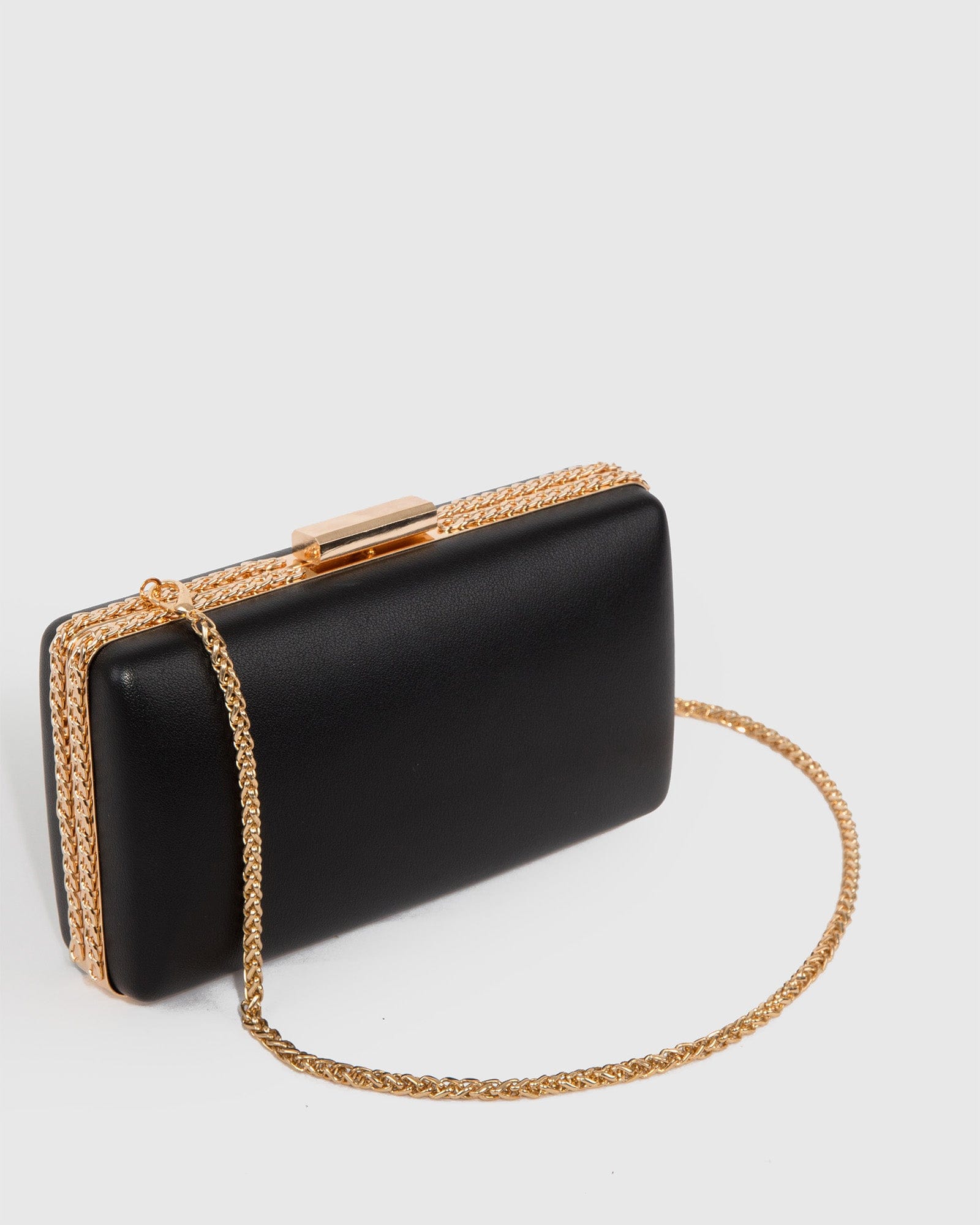 Black Steph Chain Clutch Bag - Image 5