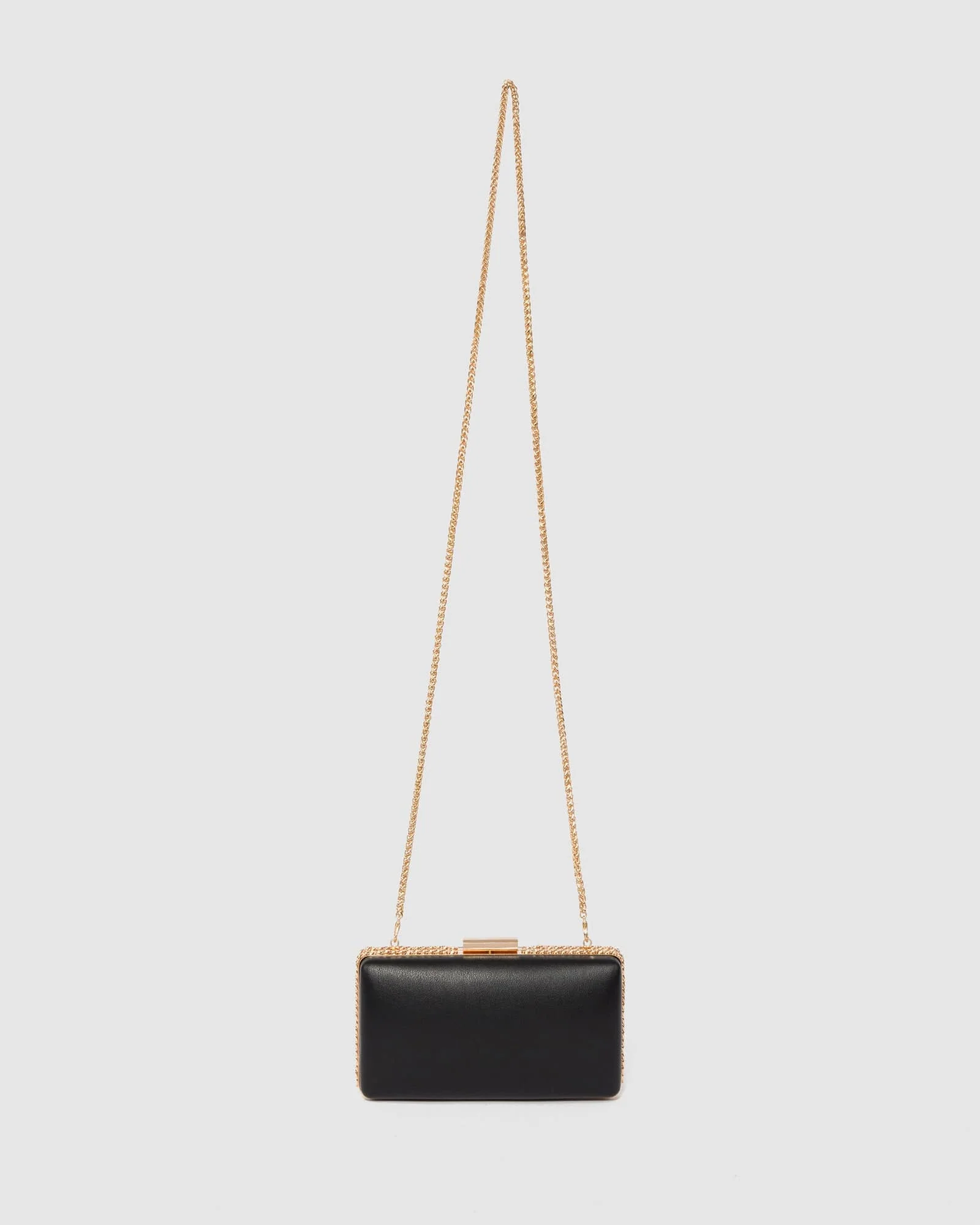 Black Steph Chain Clutch Bag - Image 6