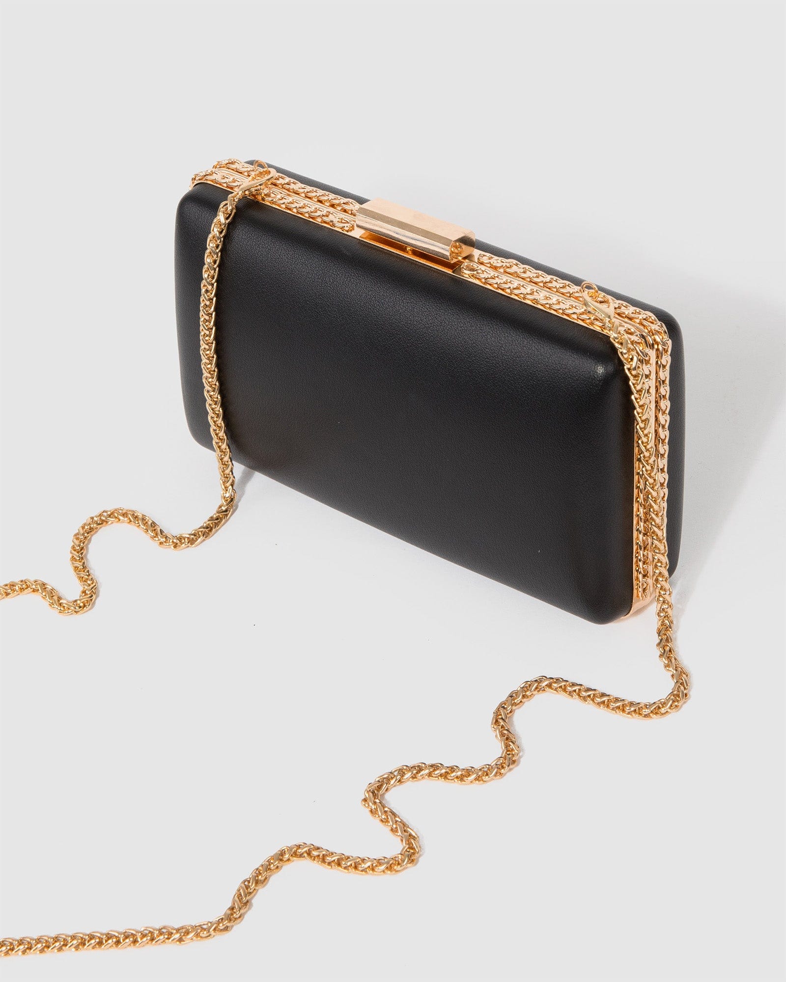 Black Steph Chain Clutch Bag - Image 7