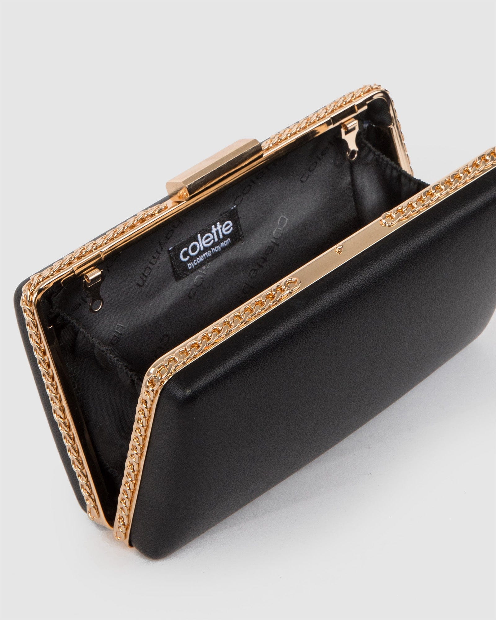 Black Steph Chain Clutch Bag - Image 8