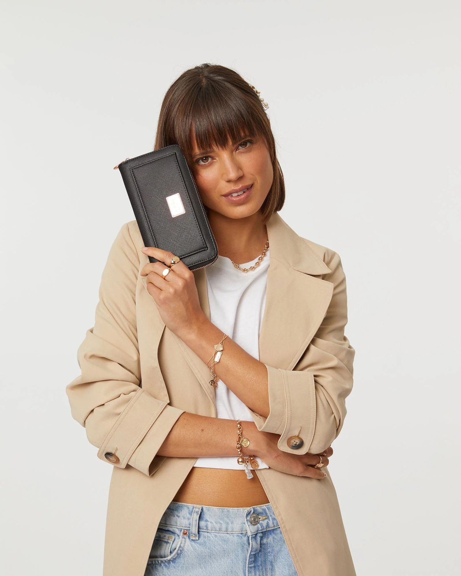 Black And Rose Gold Tarryn Wallet - Image 4