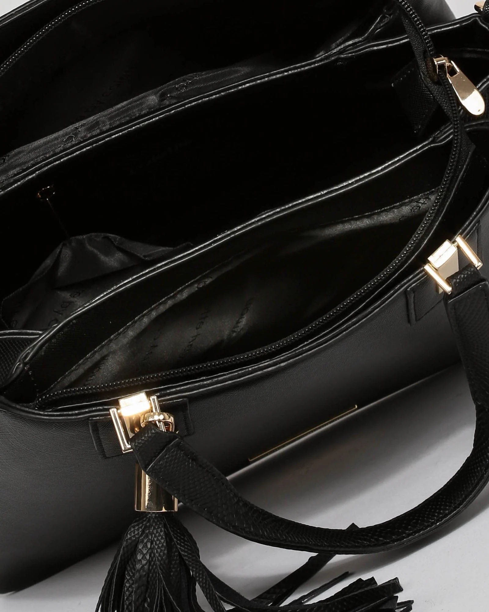 Black Toni Tassel Tote Bag - Image 12