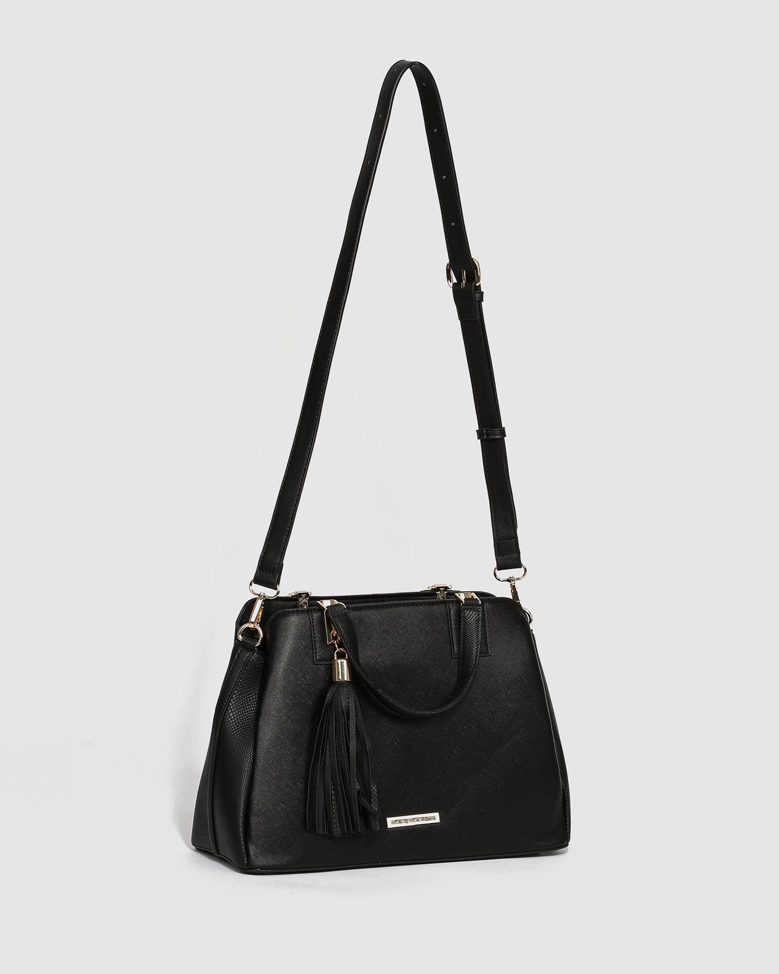 Black Toni Tassel Tote Bag - Image 4