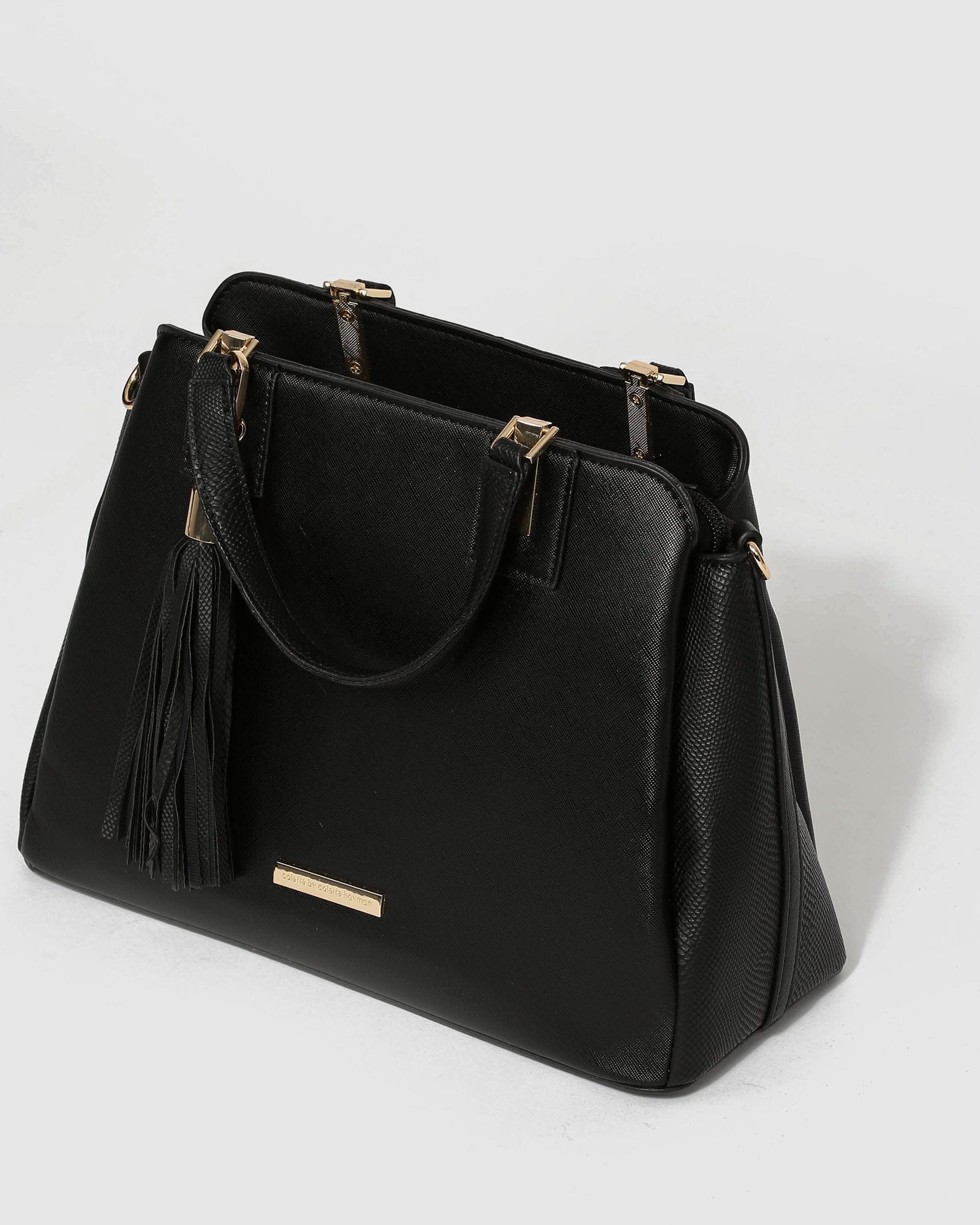 Black Toni Tassel Tote Bag - Image 8
