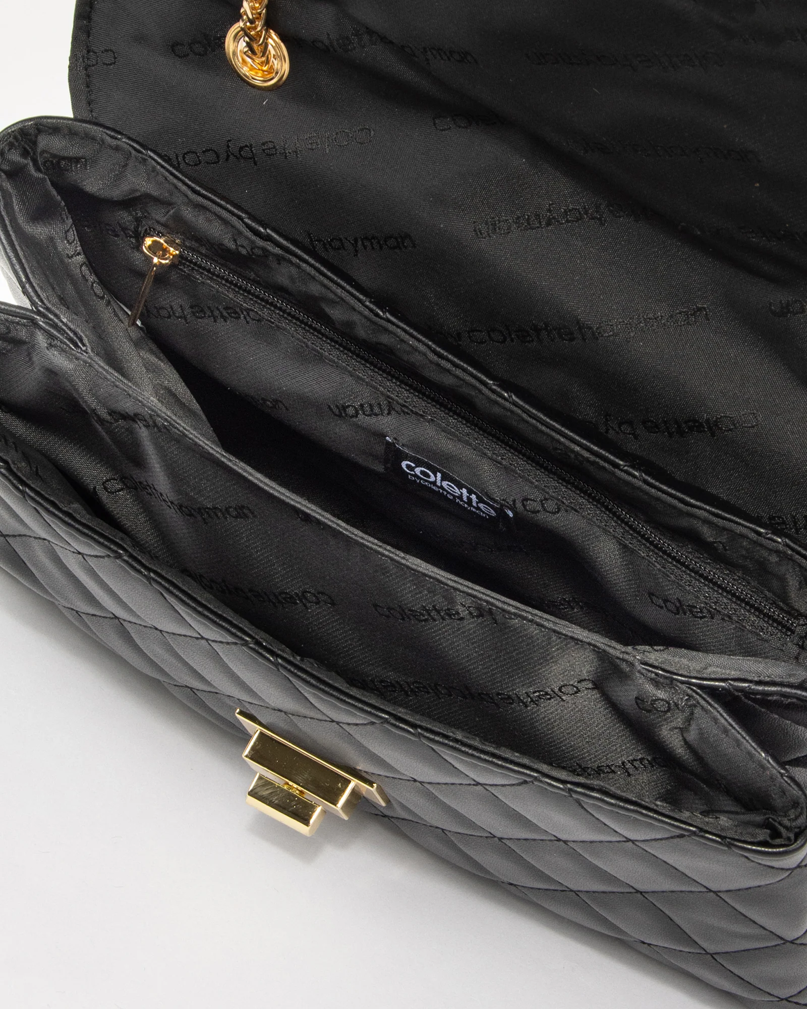Black Zion Quilt Crossbody Bag - Image 8