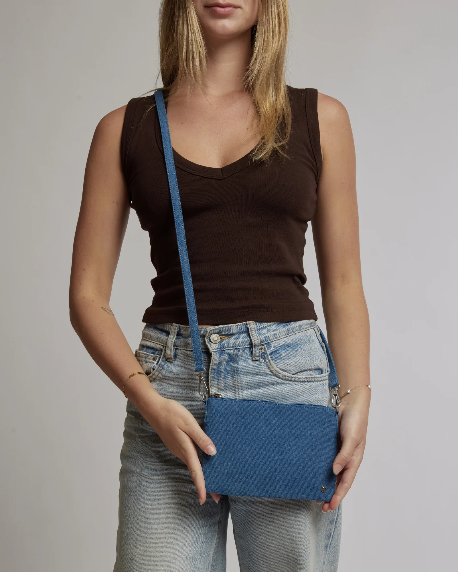 Blue Mary Kate Denim Crossbody - Image 2