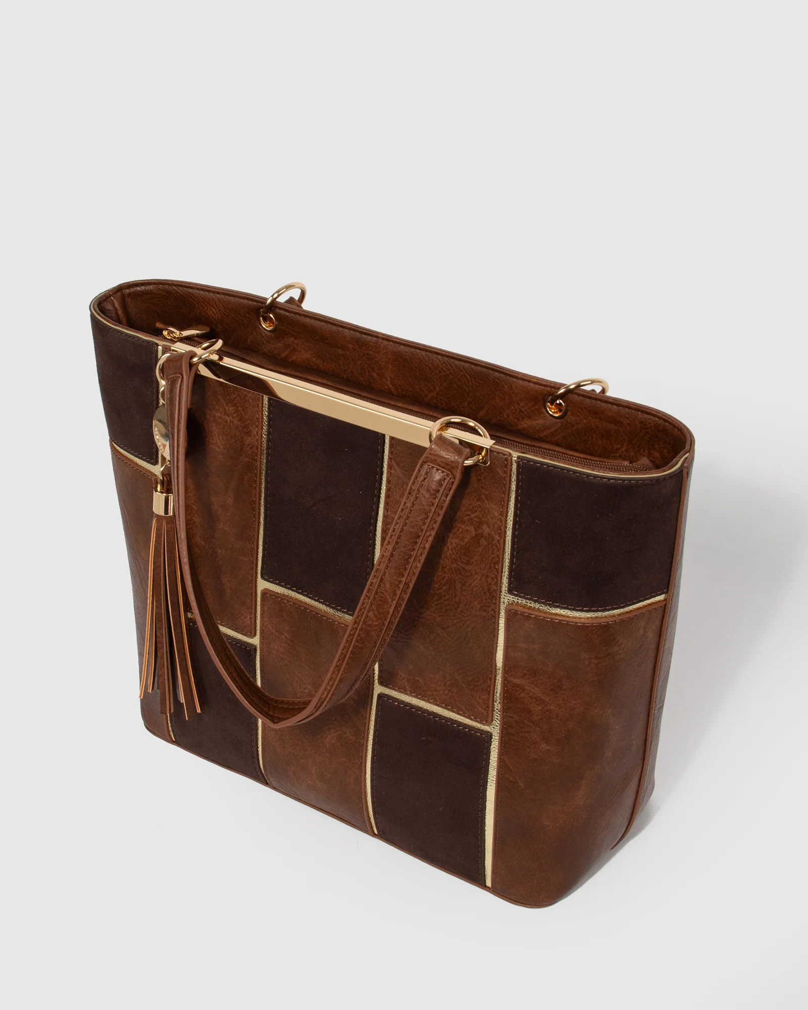 Brown Erica Limited Edition Panel Tote Bag - Image 5